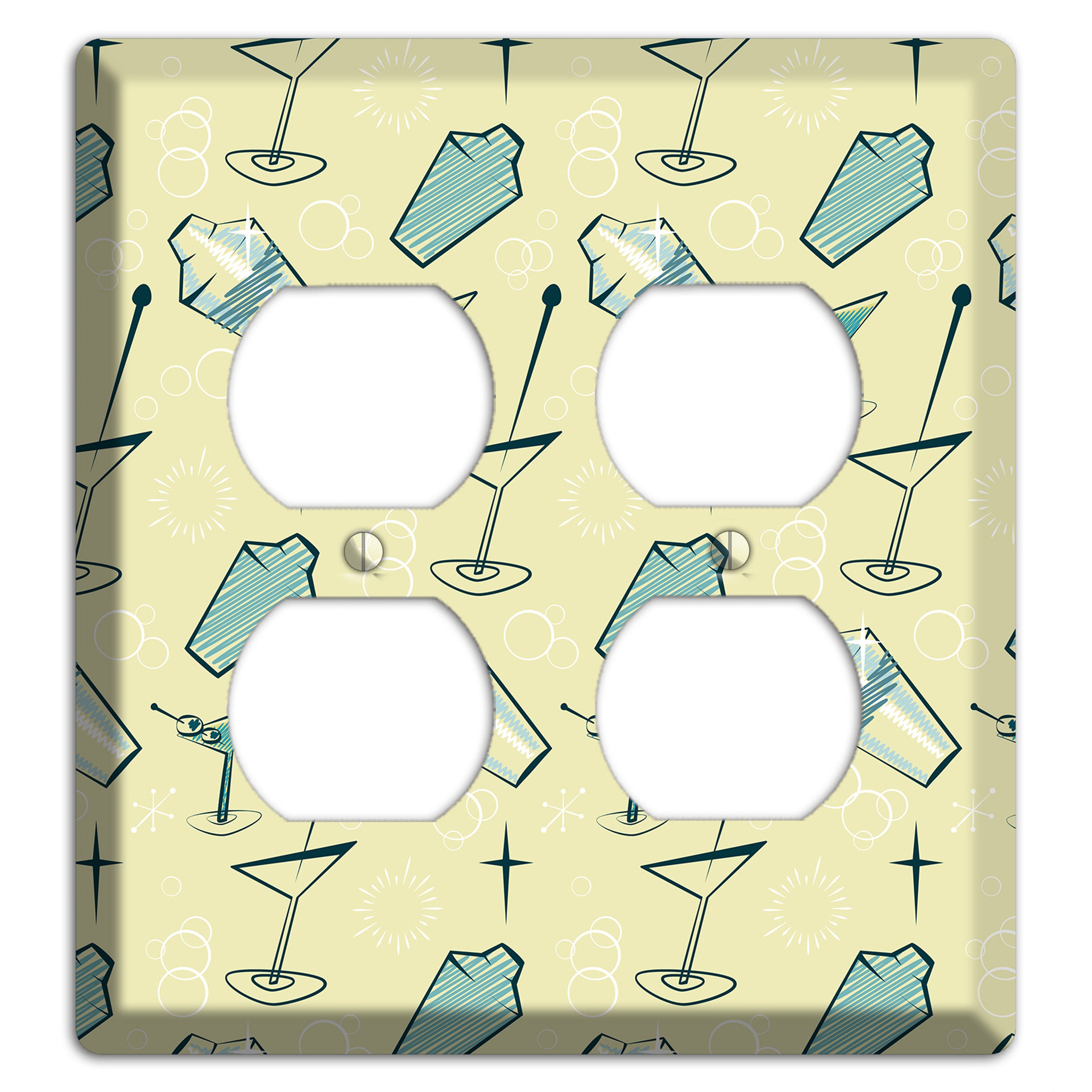 Retro Cocktails Lime 2 Duplex Wallplate