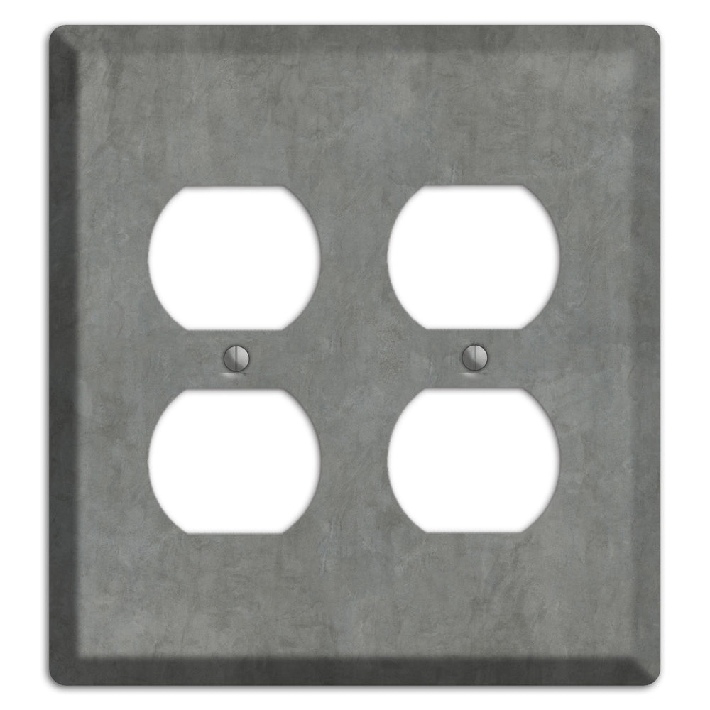 Stucco Grey 2 Duplex Wallplate