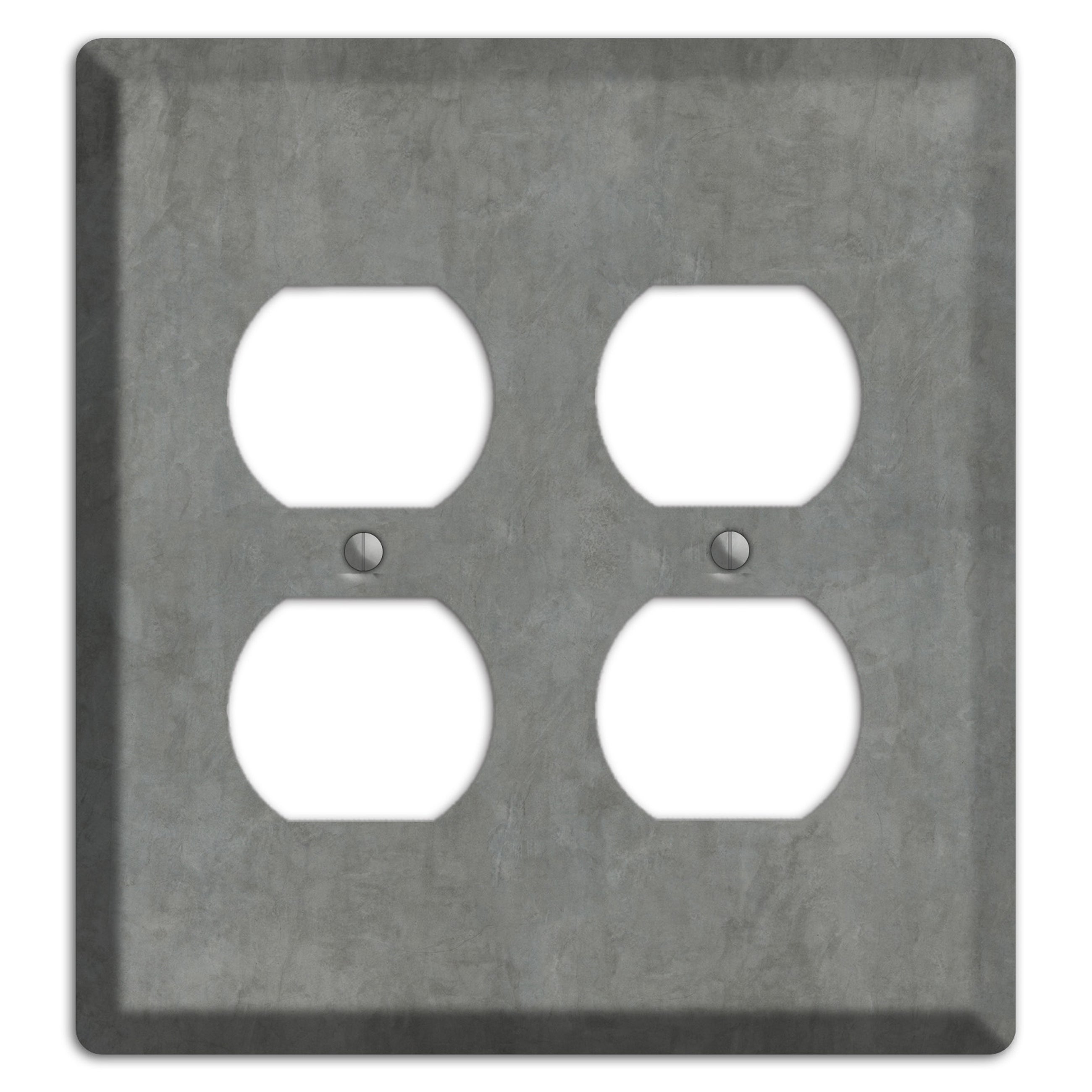 Stucco Grey 2 Duplex Wallplate
