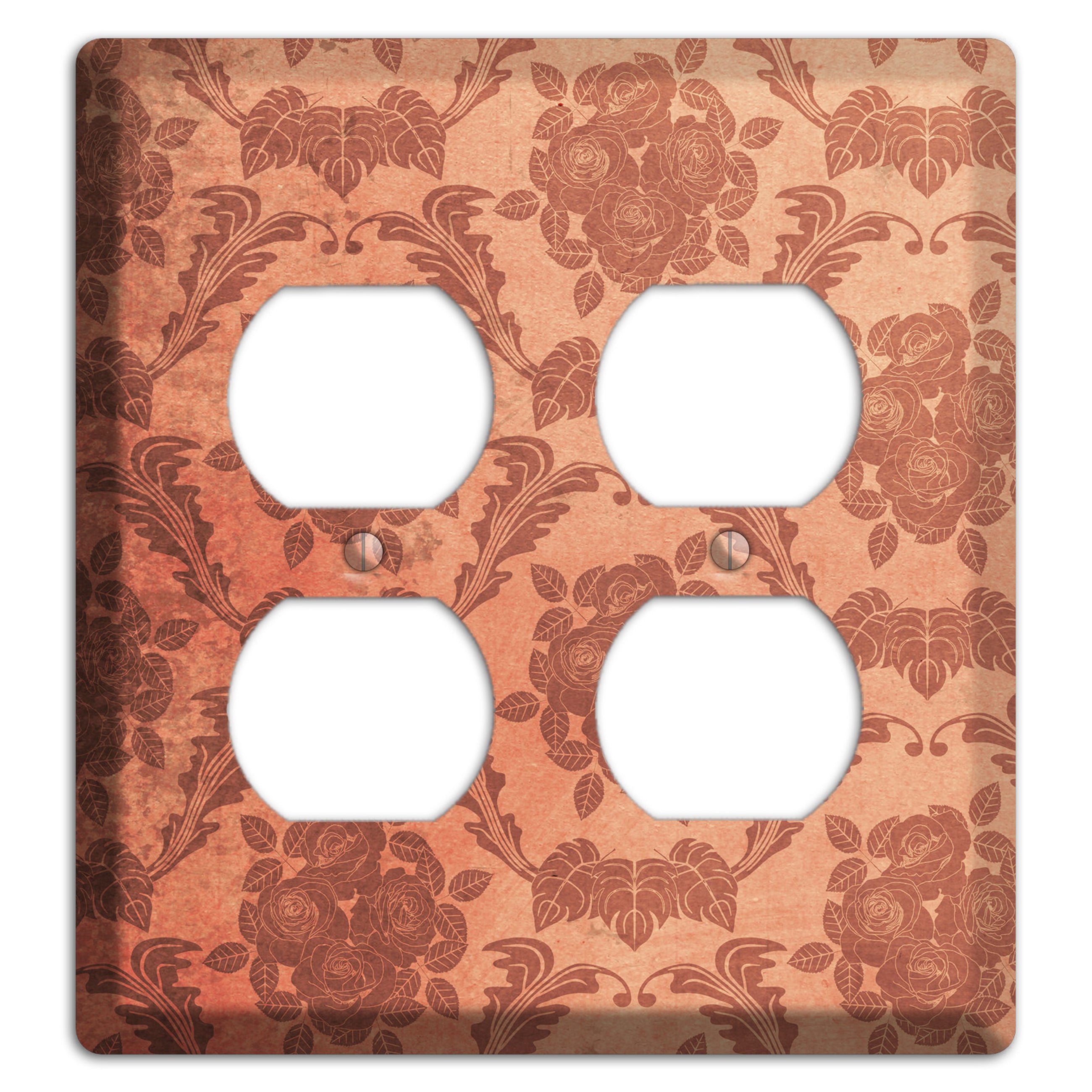Contessa Vintage Rose Damask 2 Duplex Wallplate
