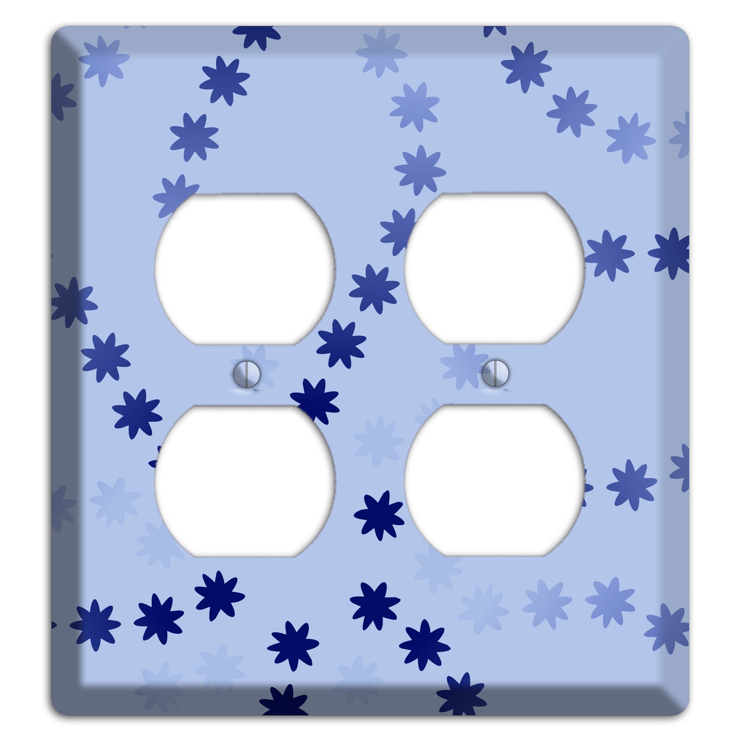 Periwinkle with Blue Constellation 2 Duplex Wallplate