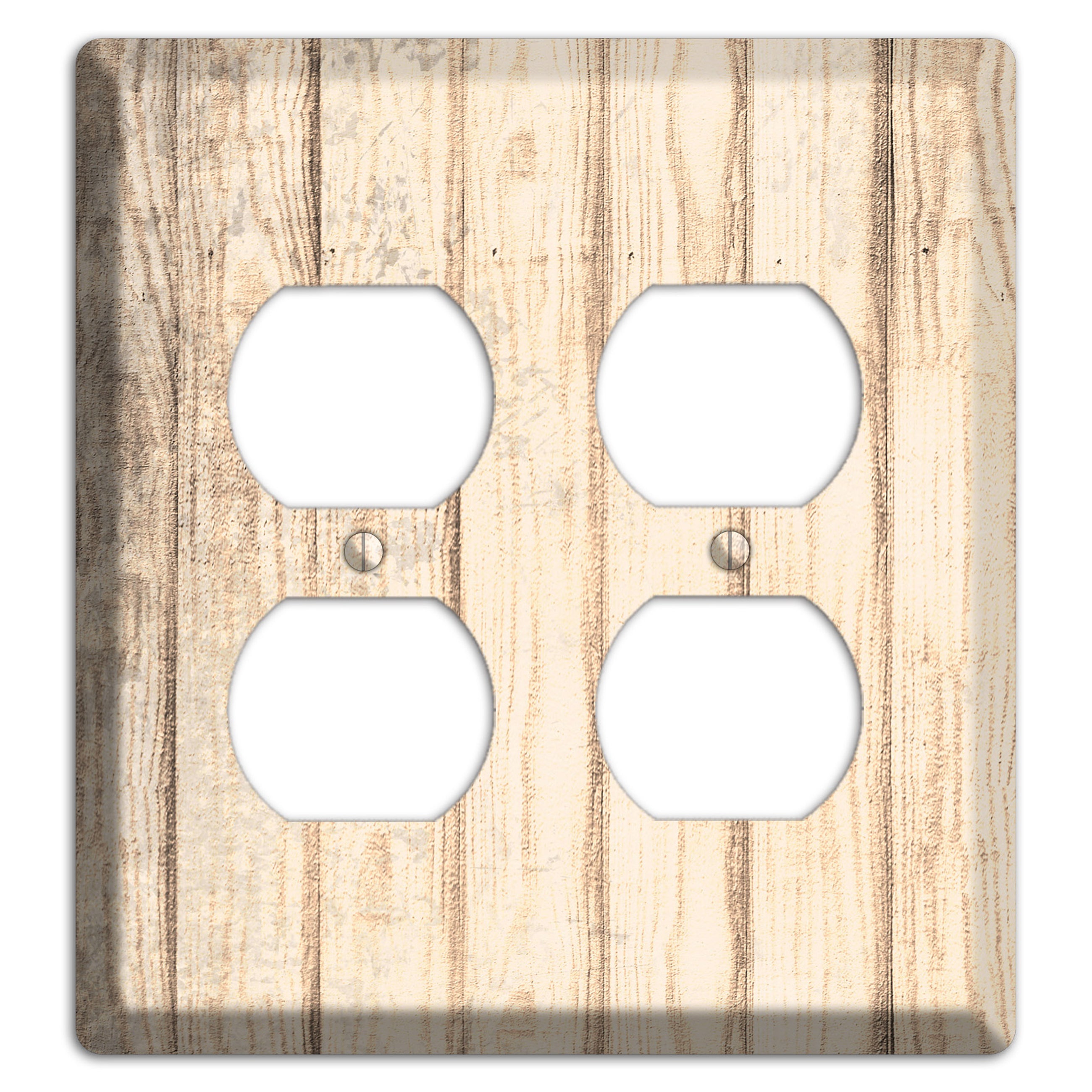 Sidecar Weathered Wood 2 Duplex Wallplate