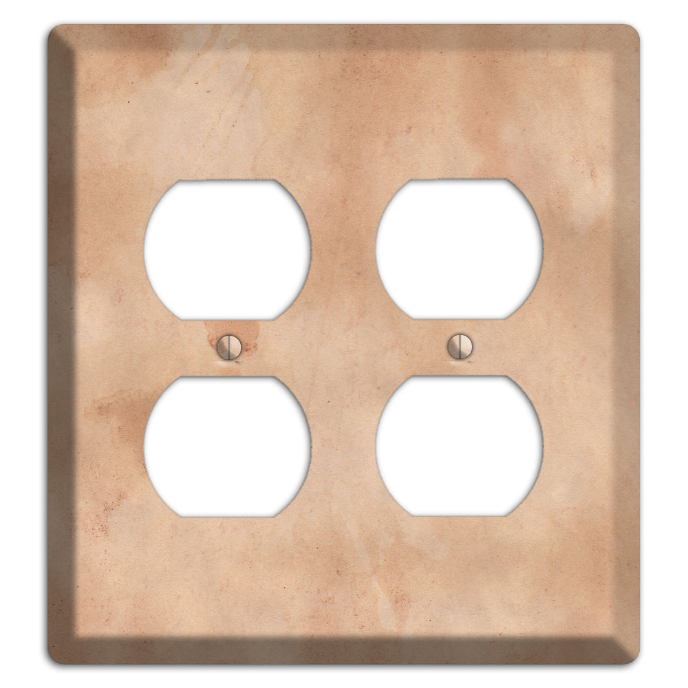 Aged Paper 4 2 Duplex Wallplate