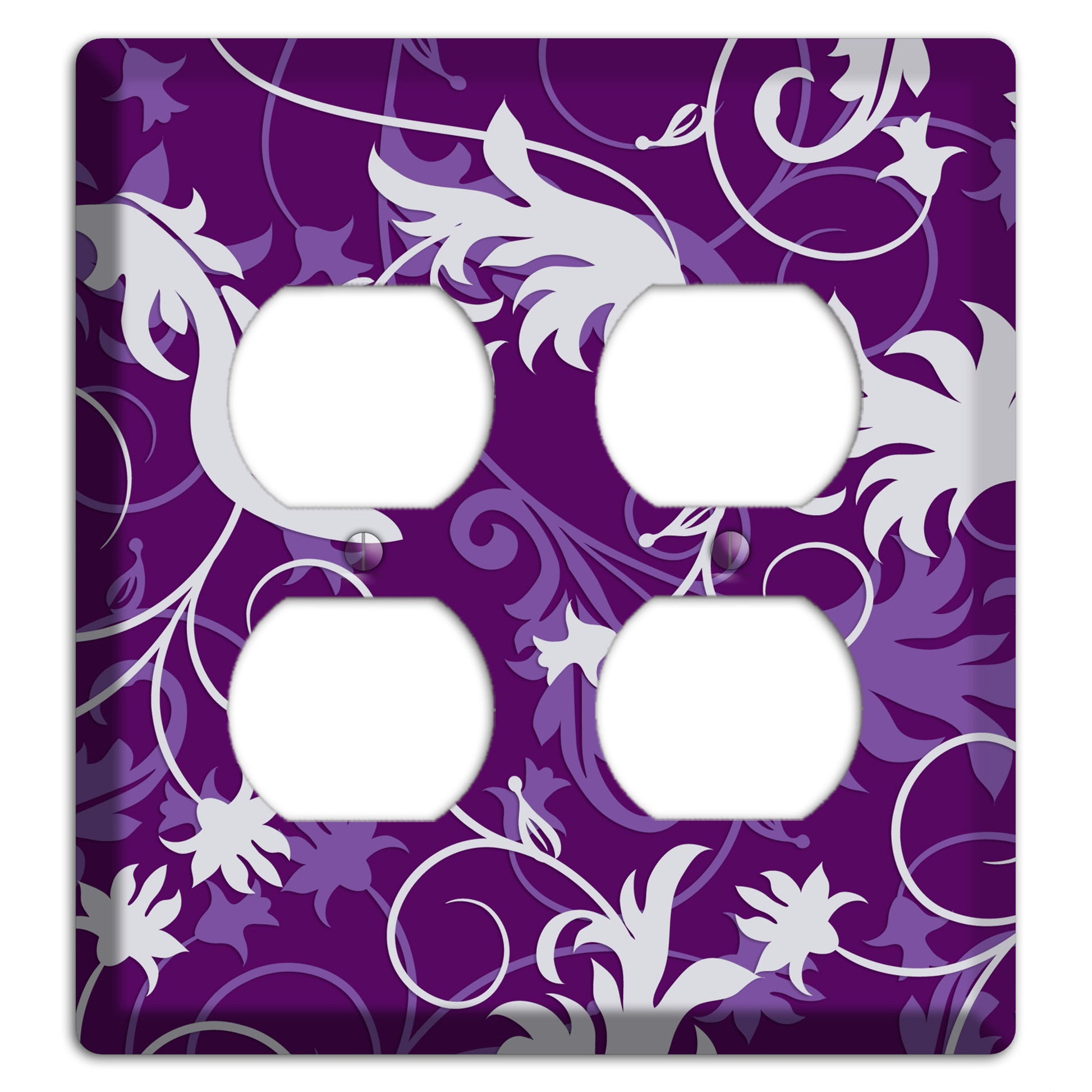 Purple Victorian 2 Duplex Wallplate