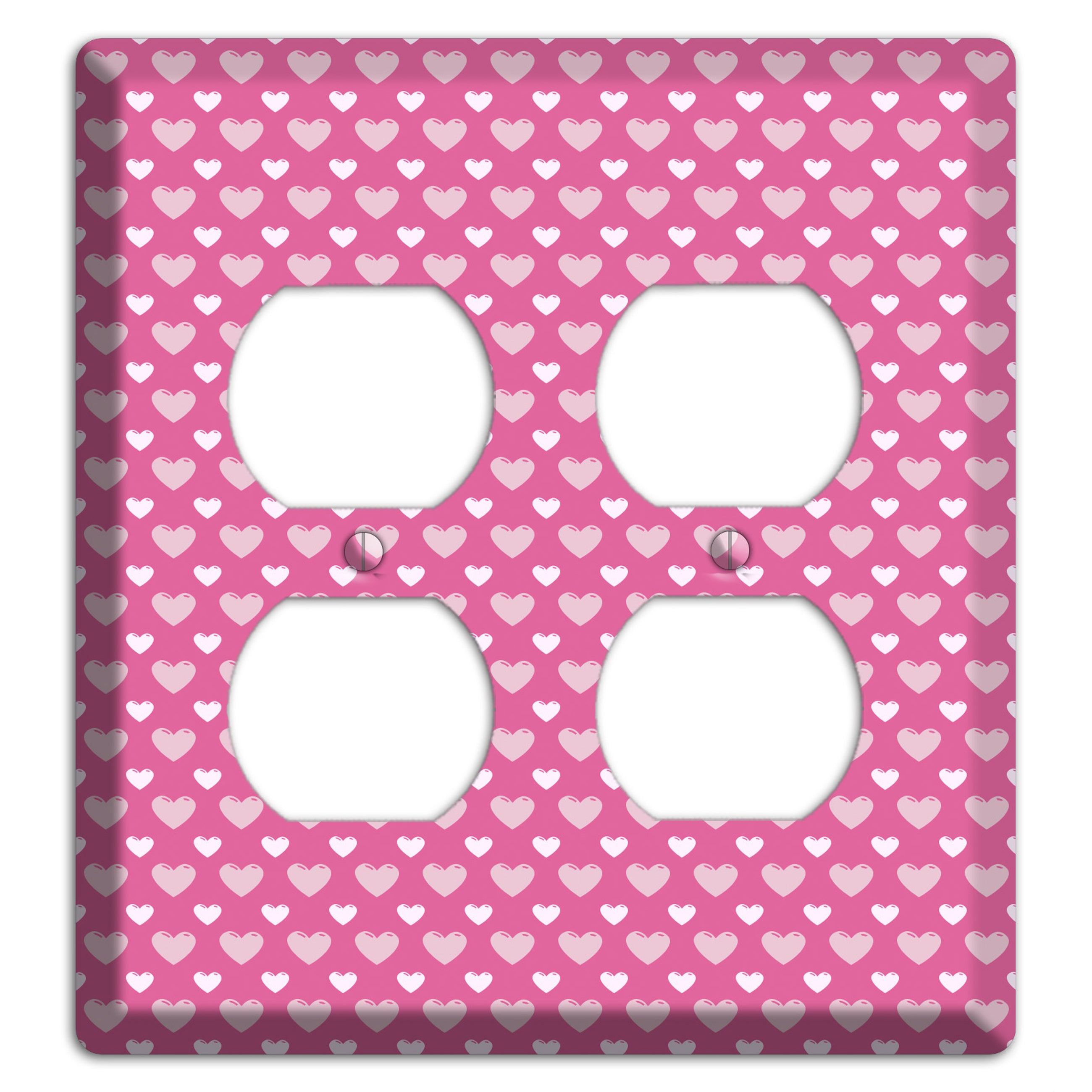 Tiled Small Hearts 2 Duplex Wallplate