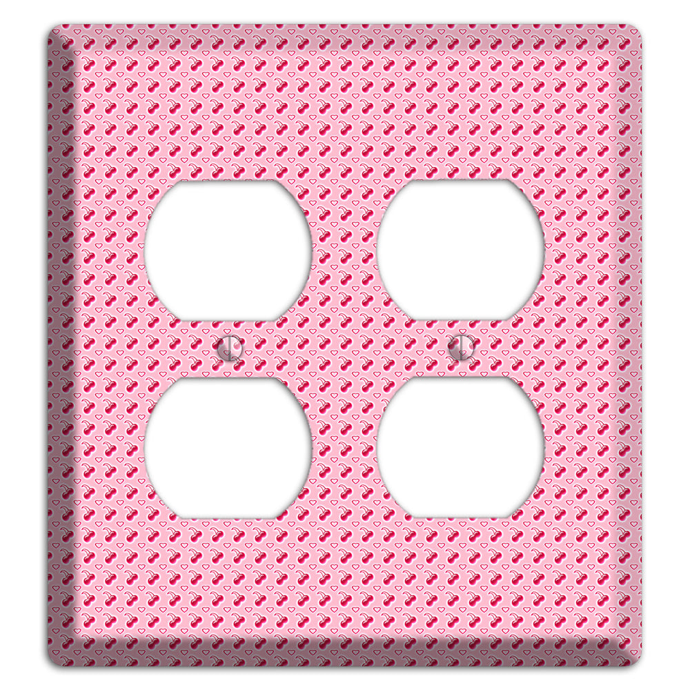 Pink with Cherries 2 Duplex Wallplate