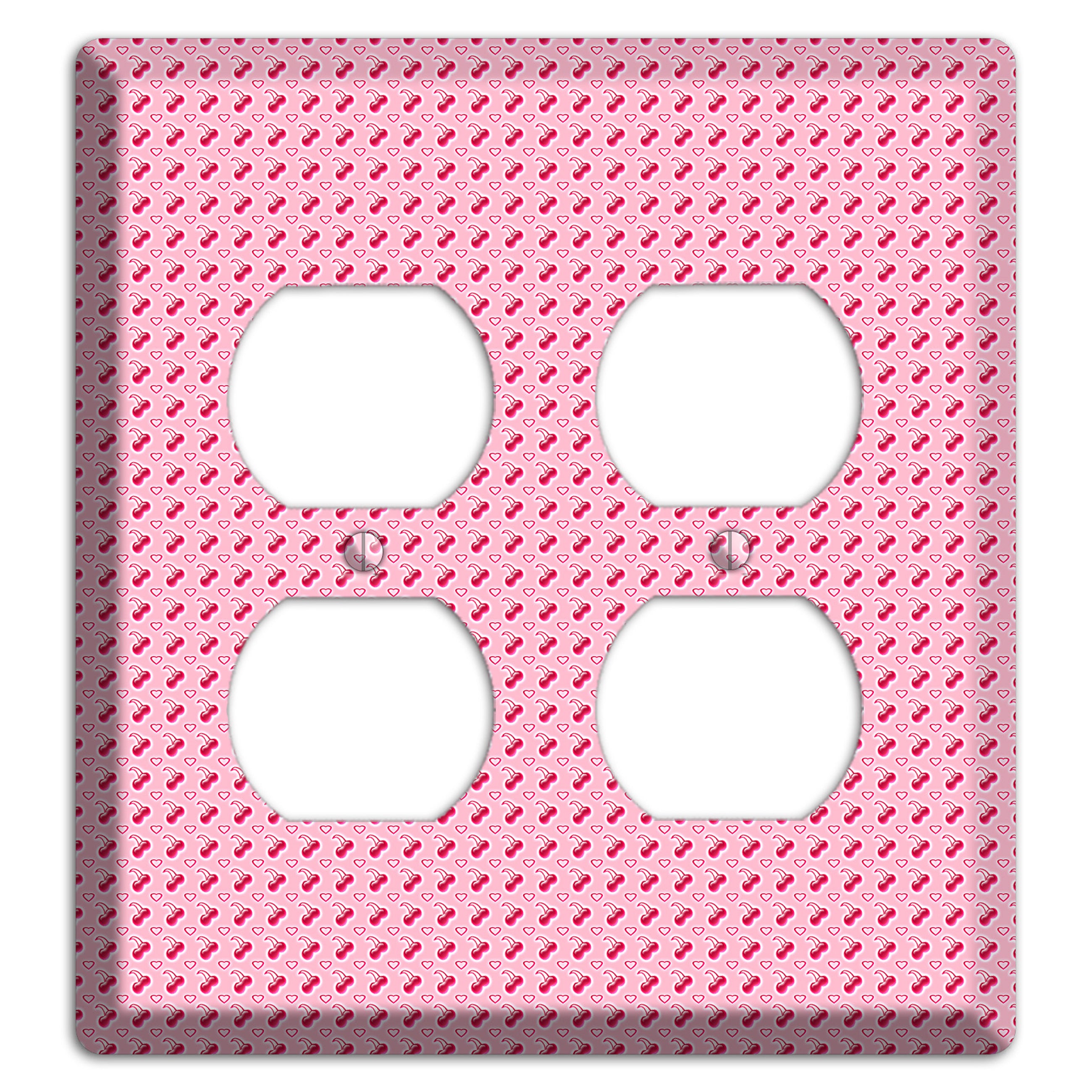 Pink with Cherries 2 Duplex Wallplate