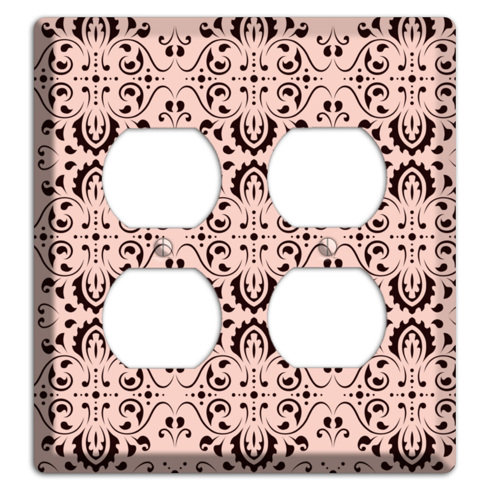 Coral Tapestry Cartouche 2 Duplex Wallplate