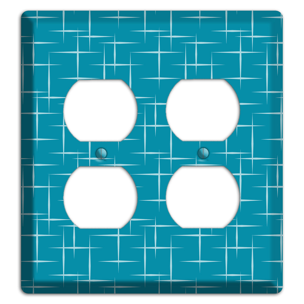 Blue Atom Burst 2 Duplex Wallplate