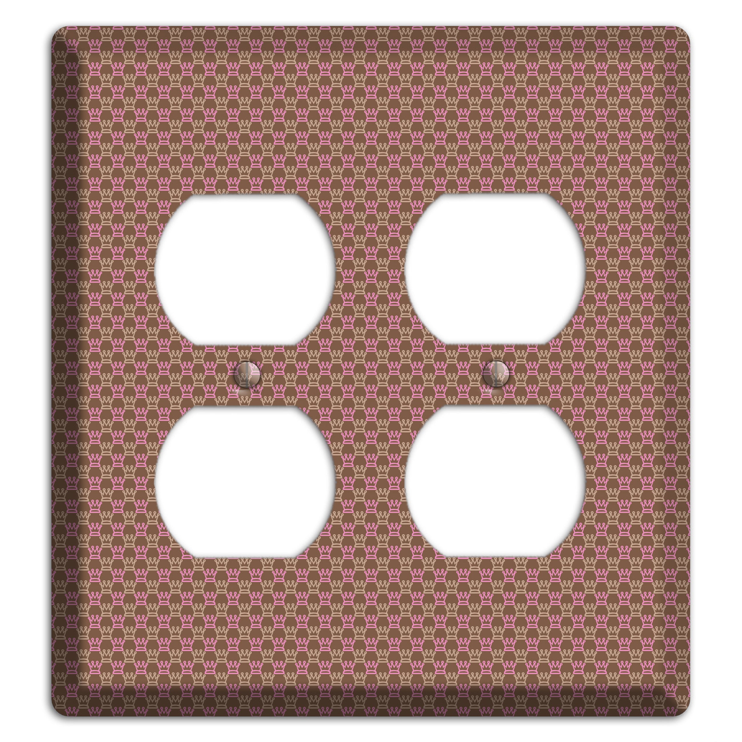 Brown Foulard 2 Duplex Wallplate