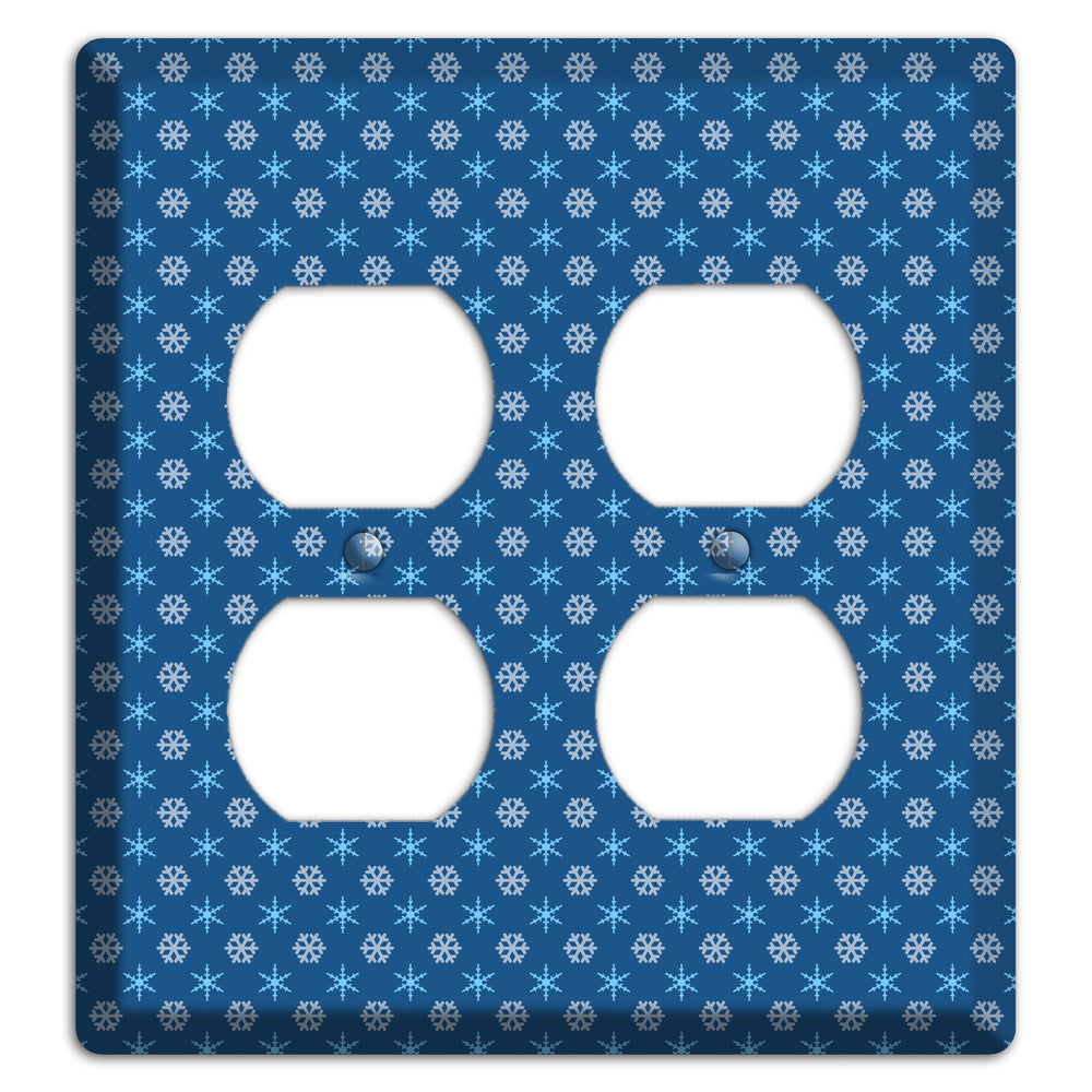 Blue Foulard 2 Duplex Wallplate
