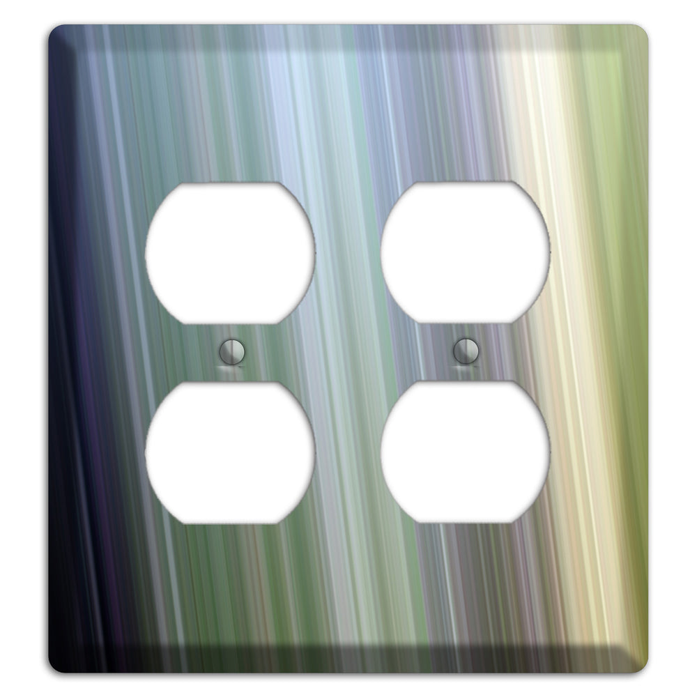 Purple and Green Ray of Light 2 Duplex Wallplate