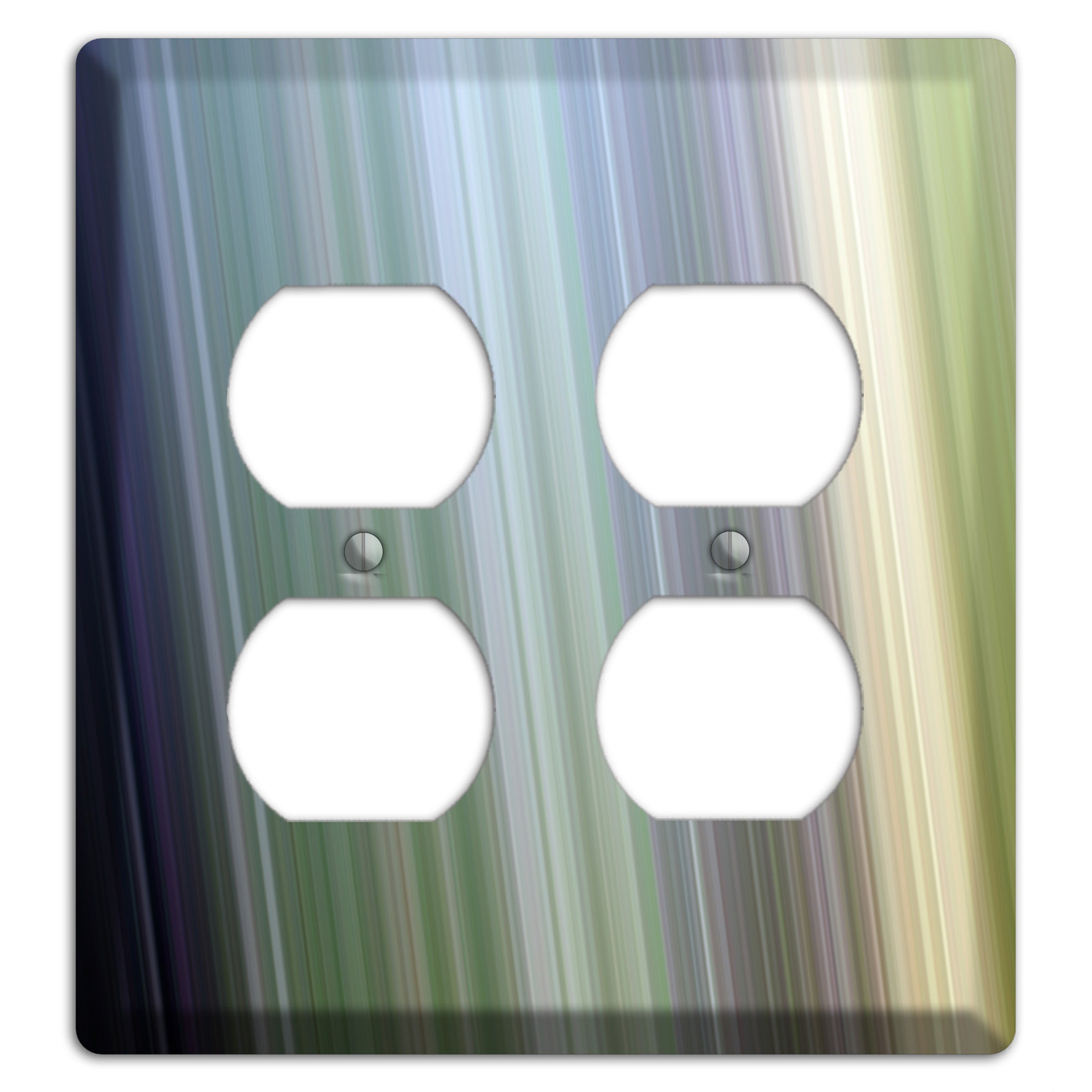 Purple and Green Ray of Light 2 Duplex Wallplate