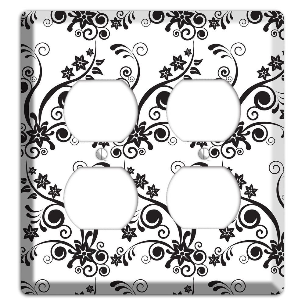 Scrolled Floral Toile 2 Duplex Wallplate