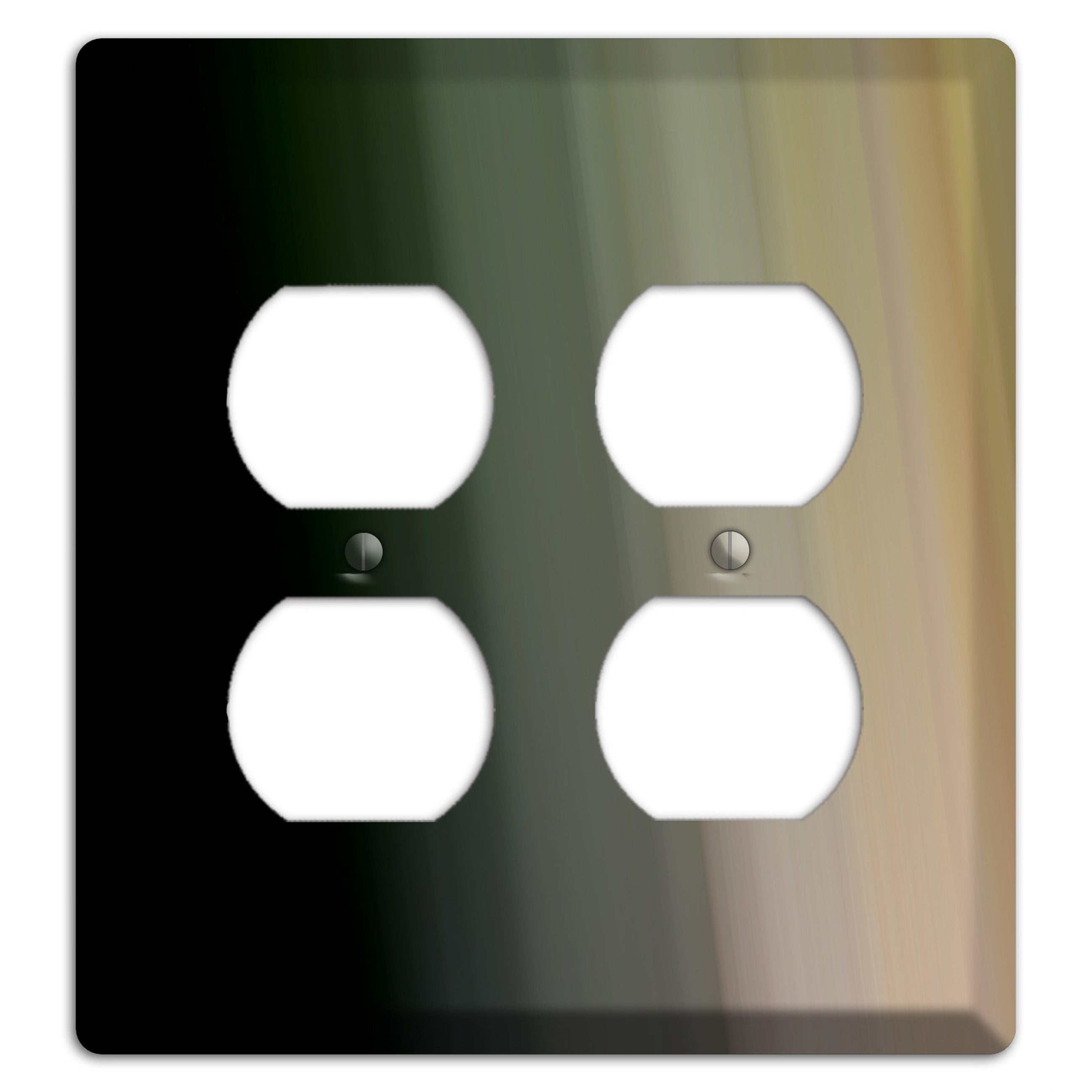 Black and Olive Ray of Light 2 Duplex Wallplate