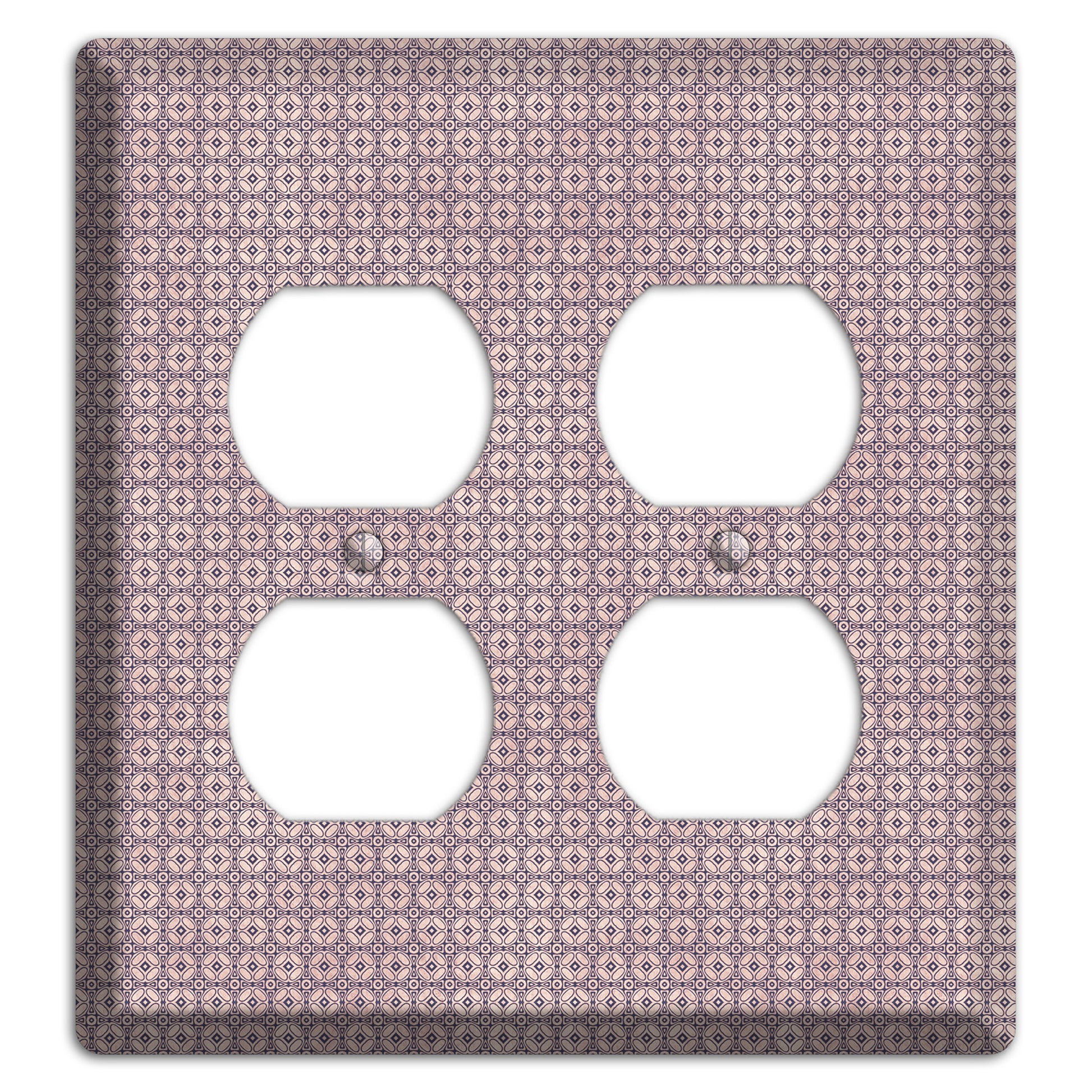 Multi Dusty Mauve Arabesque 2 Duplex Wallplate