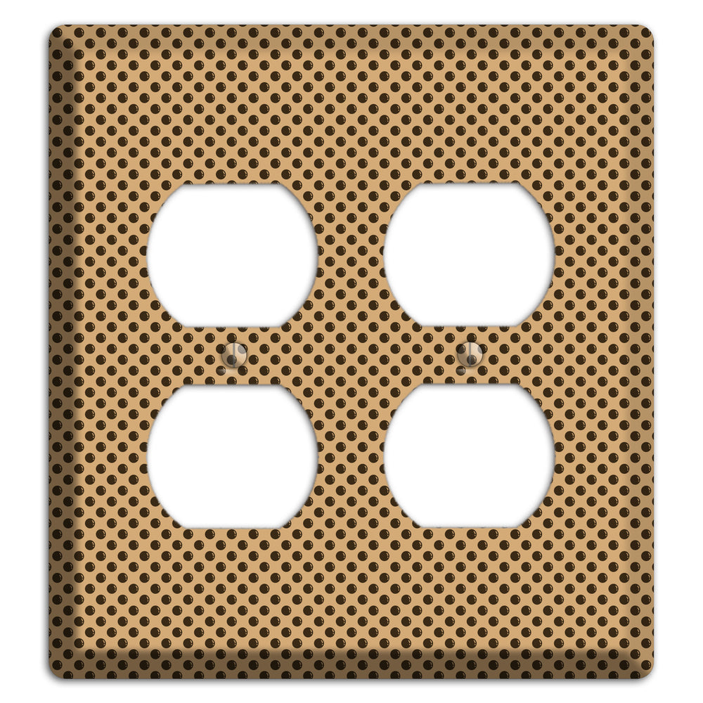 Beige with Brown Polka Dots 2 Duplex Wallplate