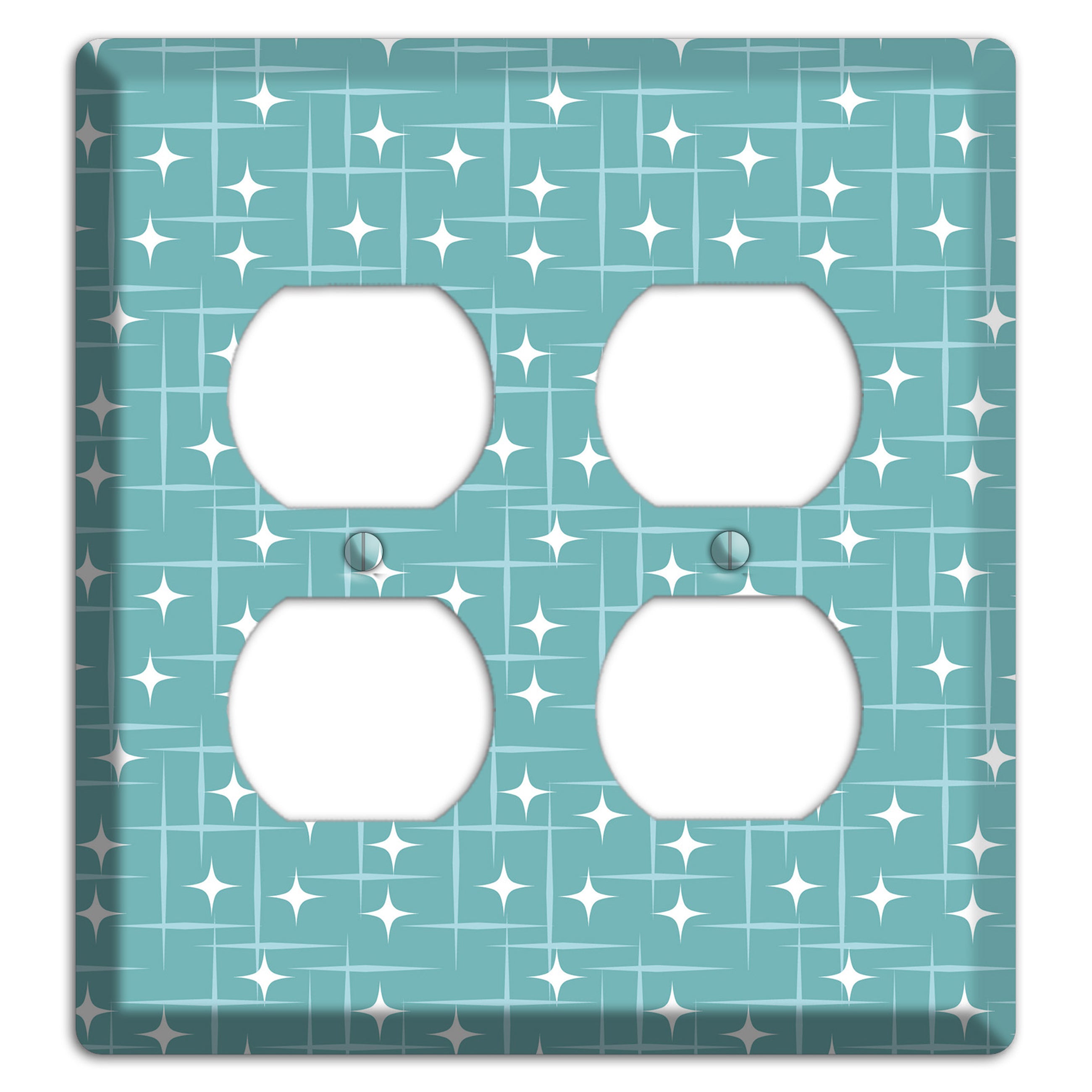 Blue Star Burst 2 Duplex Wallplate