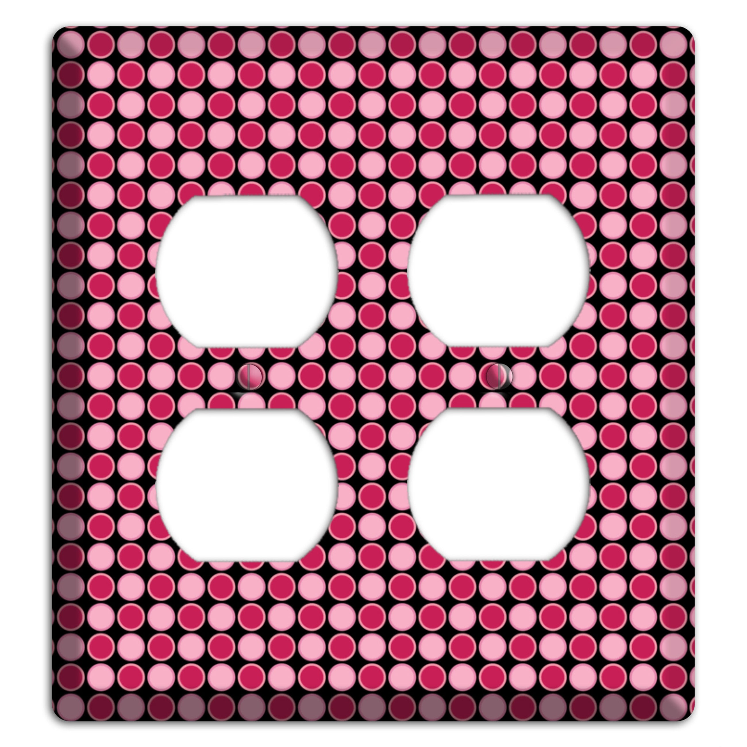 Fuschia and Pink Tiled Dots 2 Duplex Wallplate