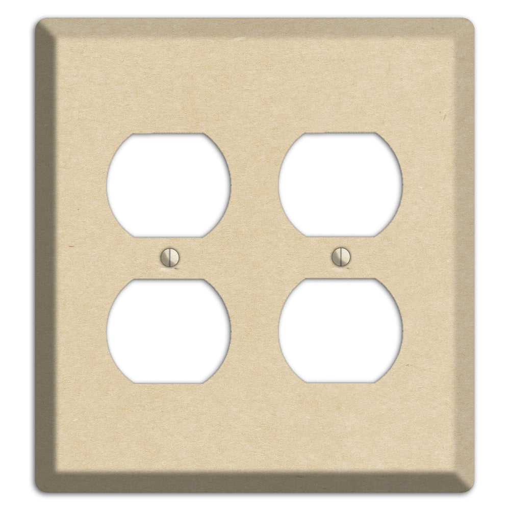 Double Pearl Lusta Kraft 2 Duplex Wallplate