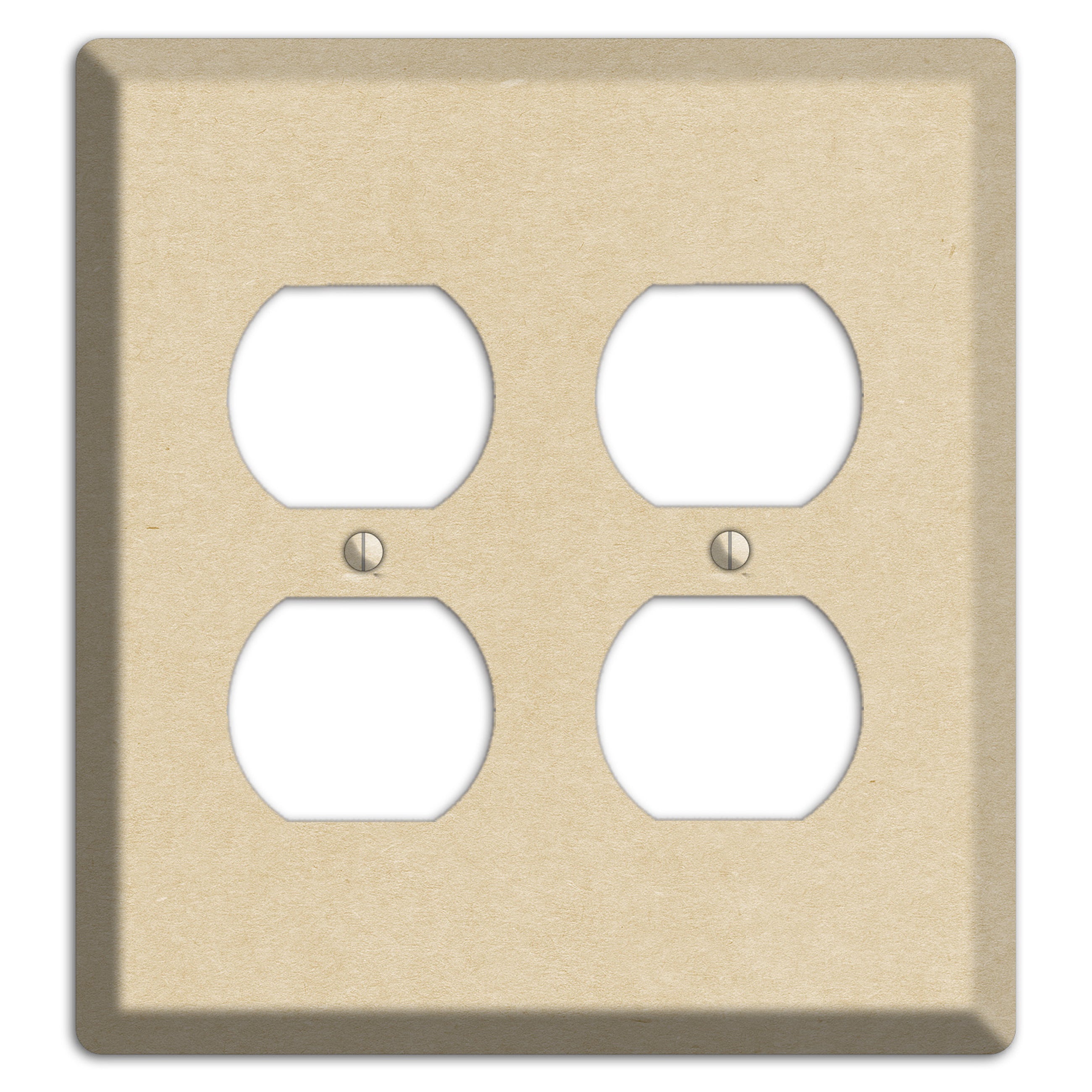 Double Pearl Lusta Kraft 2 Duplex Wallplate