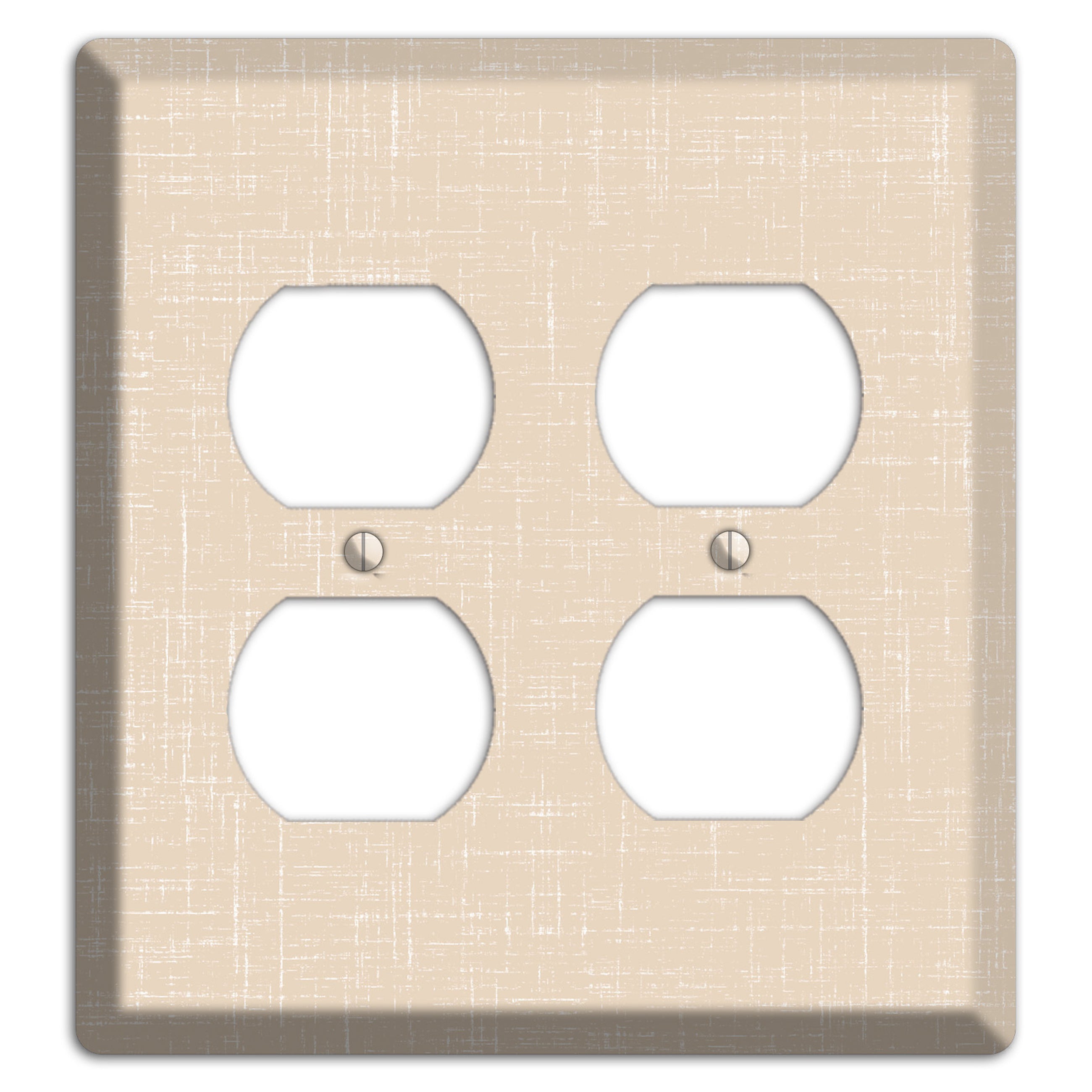 Double Spanish White Neutral Texture 2 Duplex Wallplate