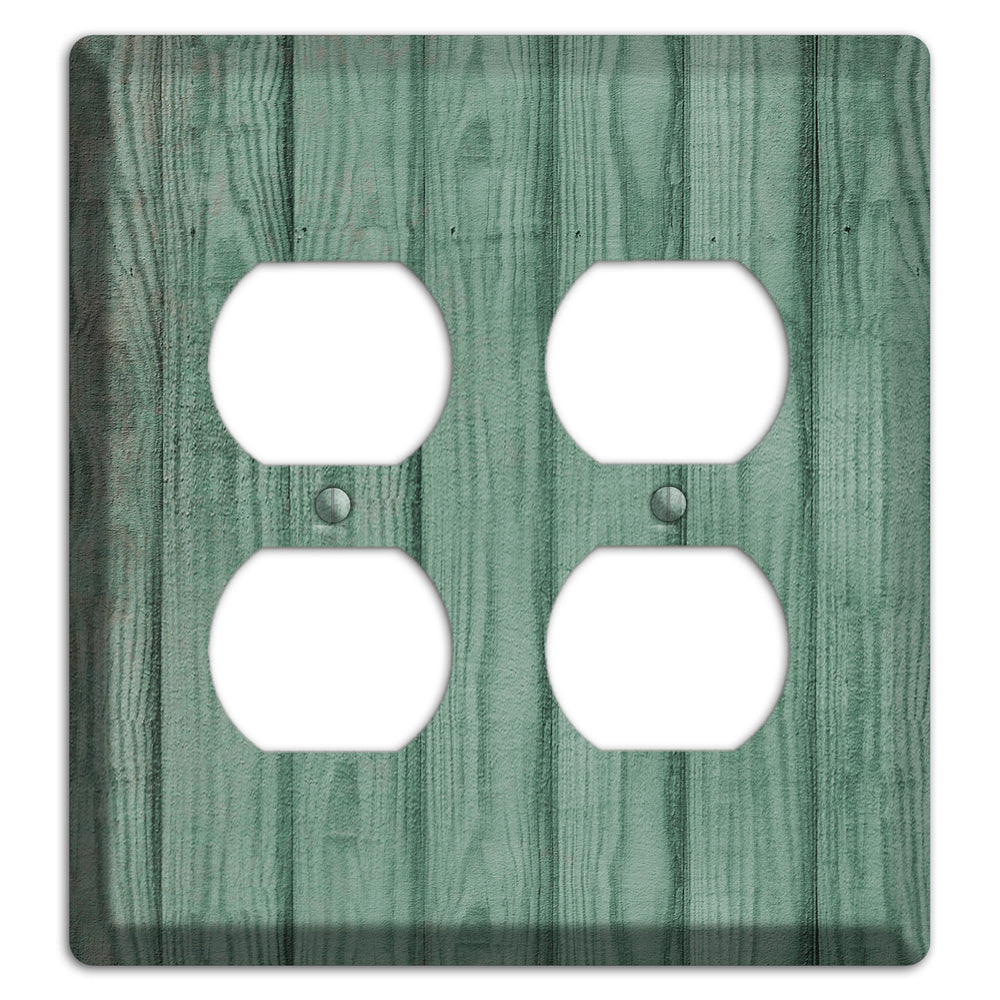 Laurel Weathered Wood 2 Duplex Wallplate