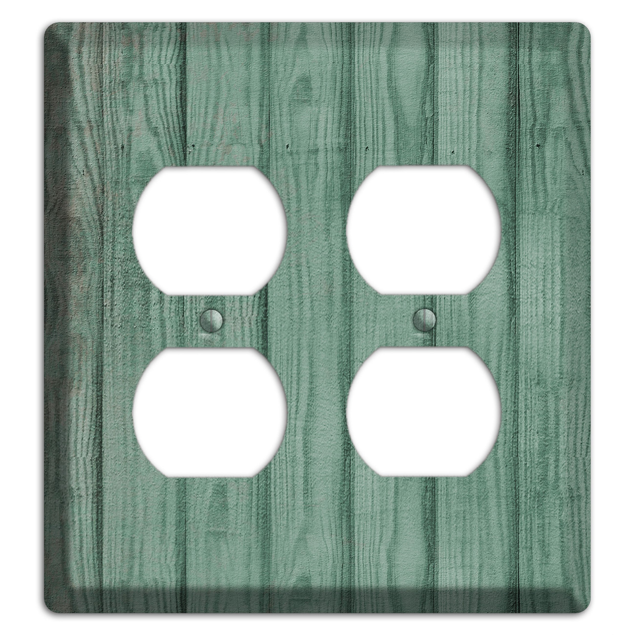 Laurel Weathered Wood 2 Duplex Wallplate