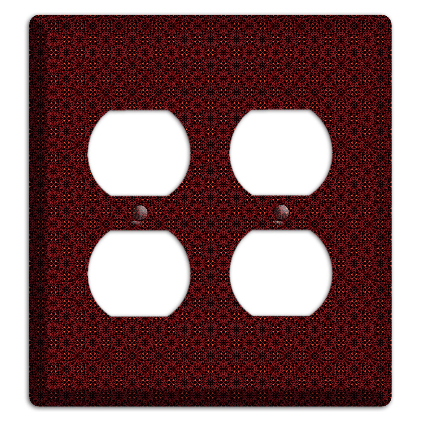 Maroon Checkered Foulard 2 Duplex Wallplate