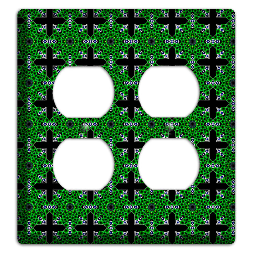 Green Foulard 3 2 Duplex Wallplate