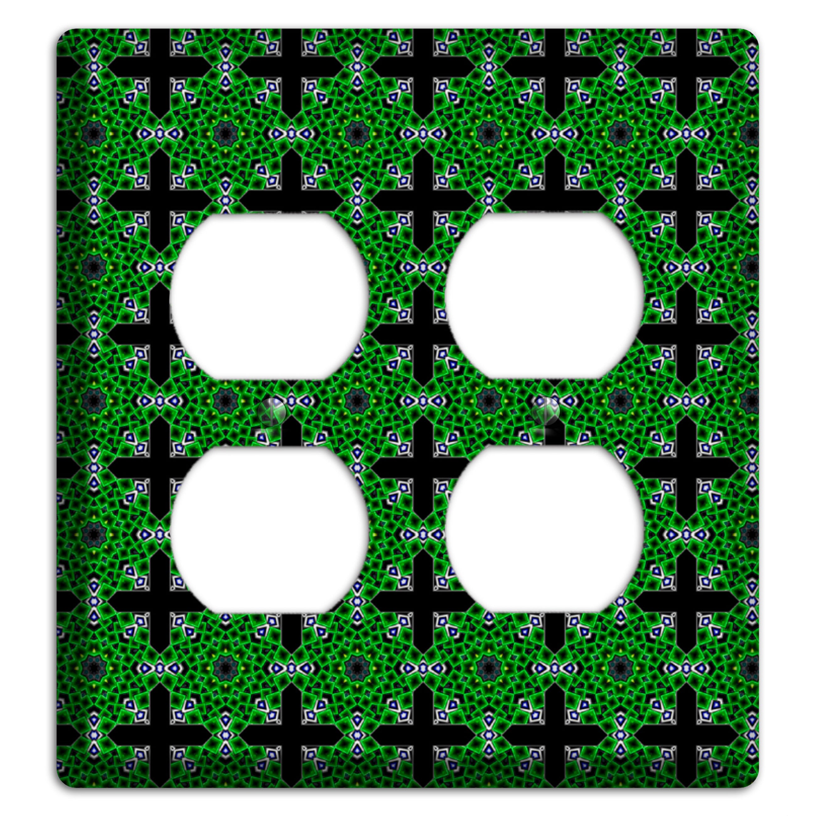 Green Foulard 3 2 Duplex Wallplate