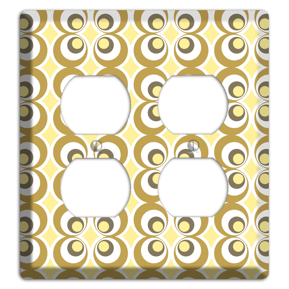 Multi Olive Offset Bullseye 2 Duplex Wallplate