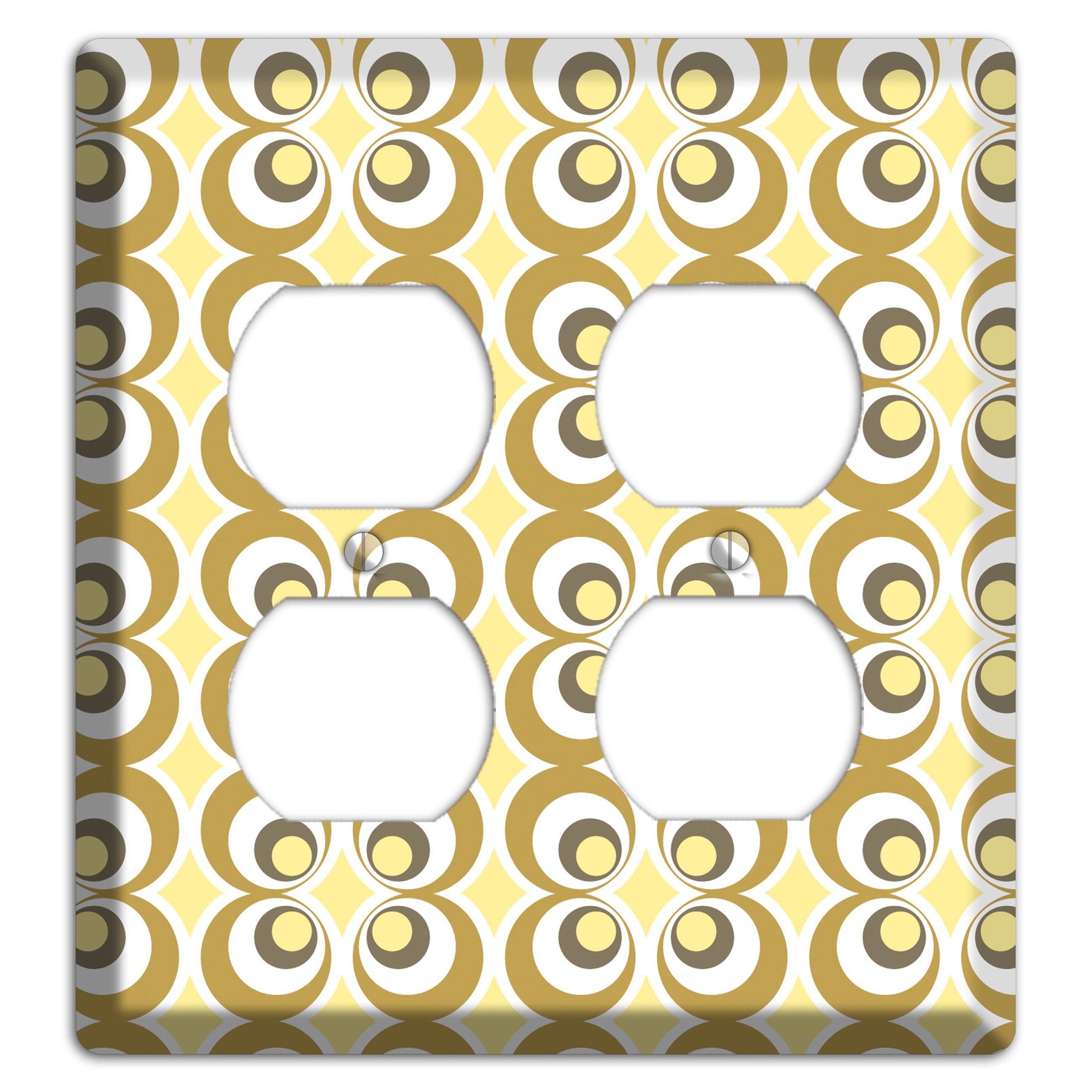 Multi Olive Offset Bullseye 2 Duplex Wallplate