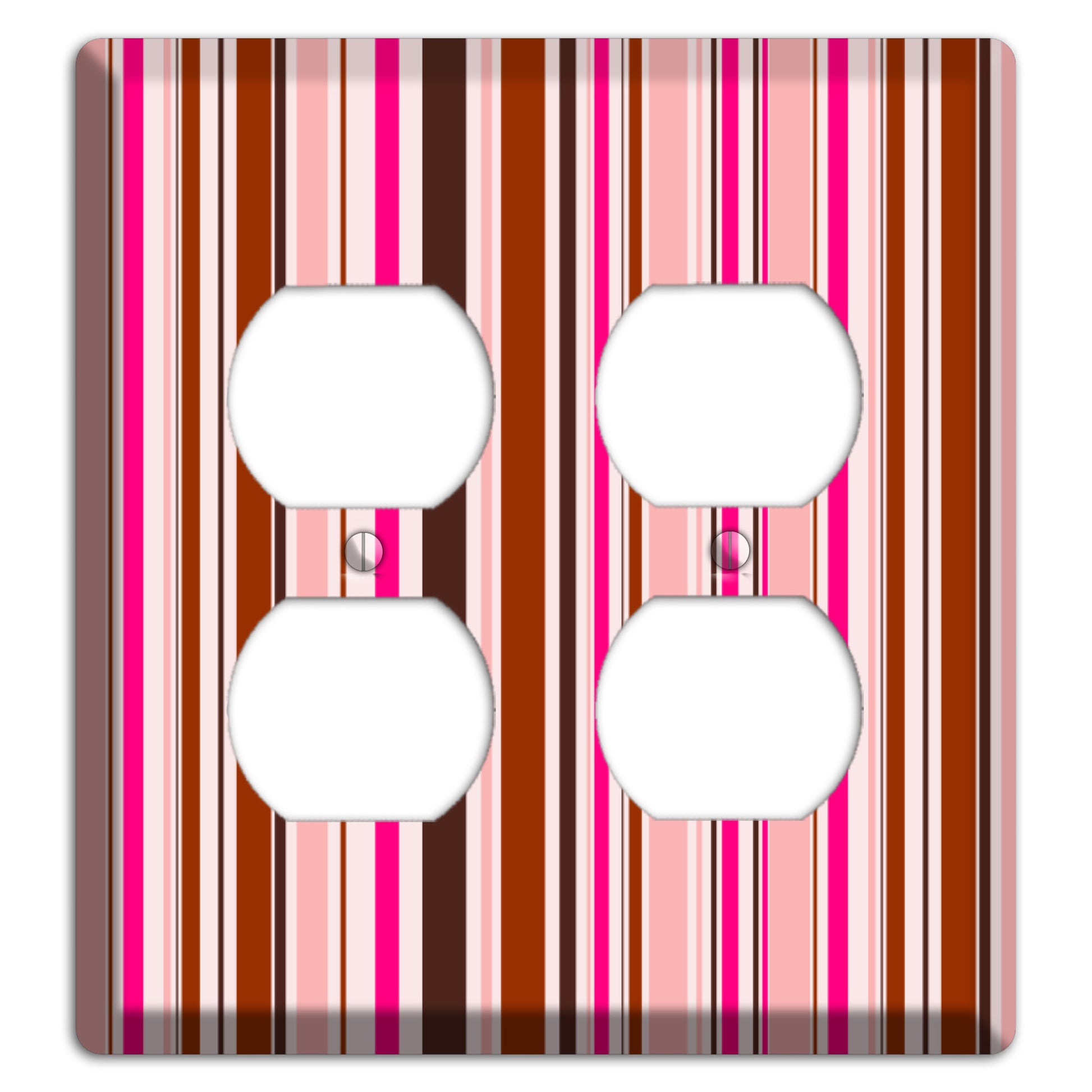 Pink Stripes 2 Duplex Wallplate