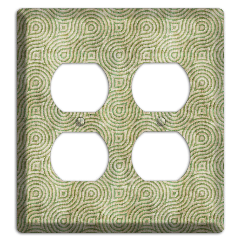 Light Green Swirl 2 Duplex Wallplate