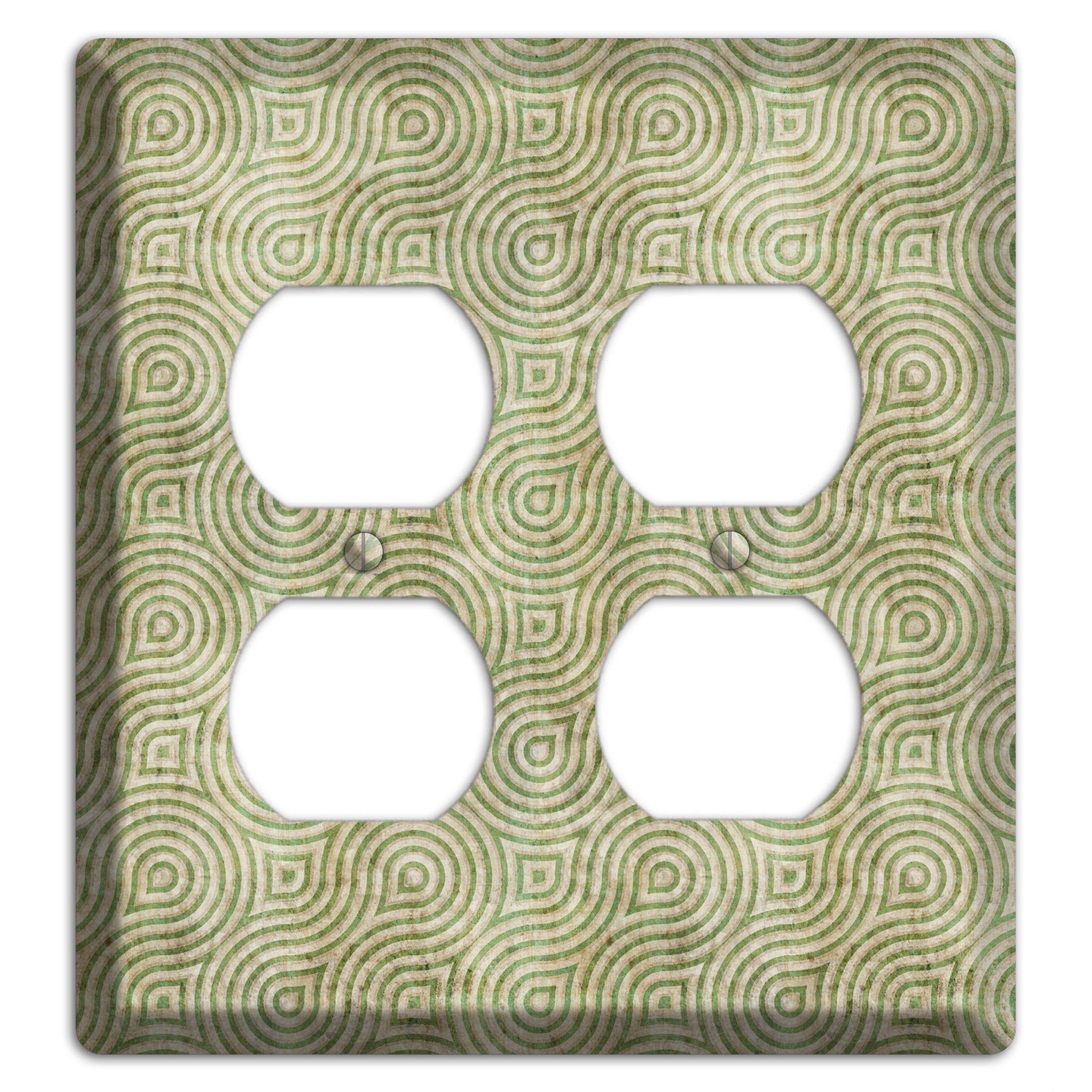 Light Green Swirl 2 Duplex Wallplate