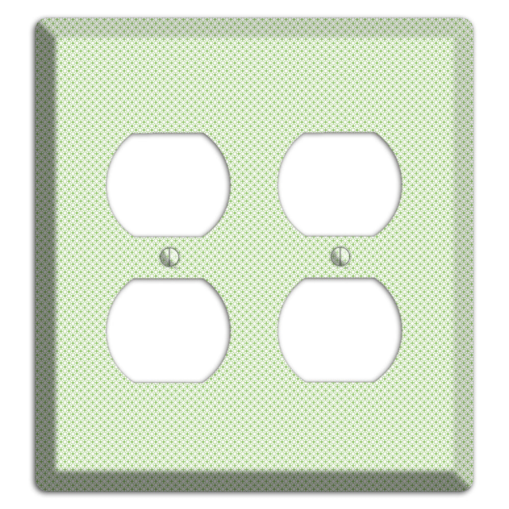 Light Green Tiny Geometric 2 Duplex Wallplate
