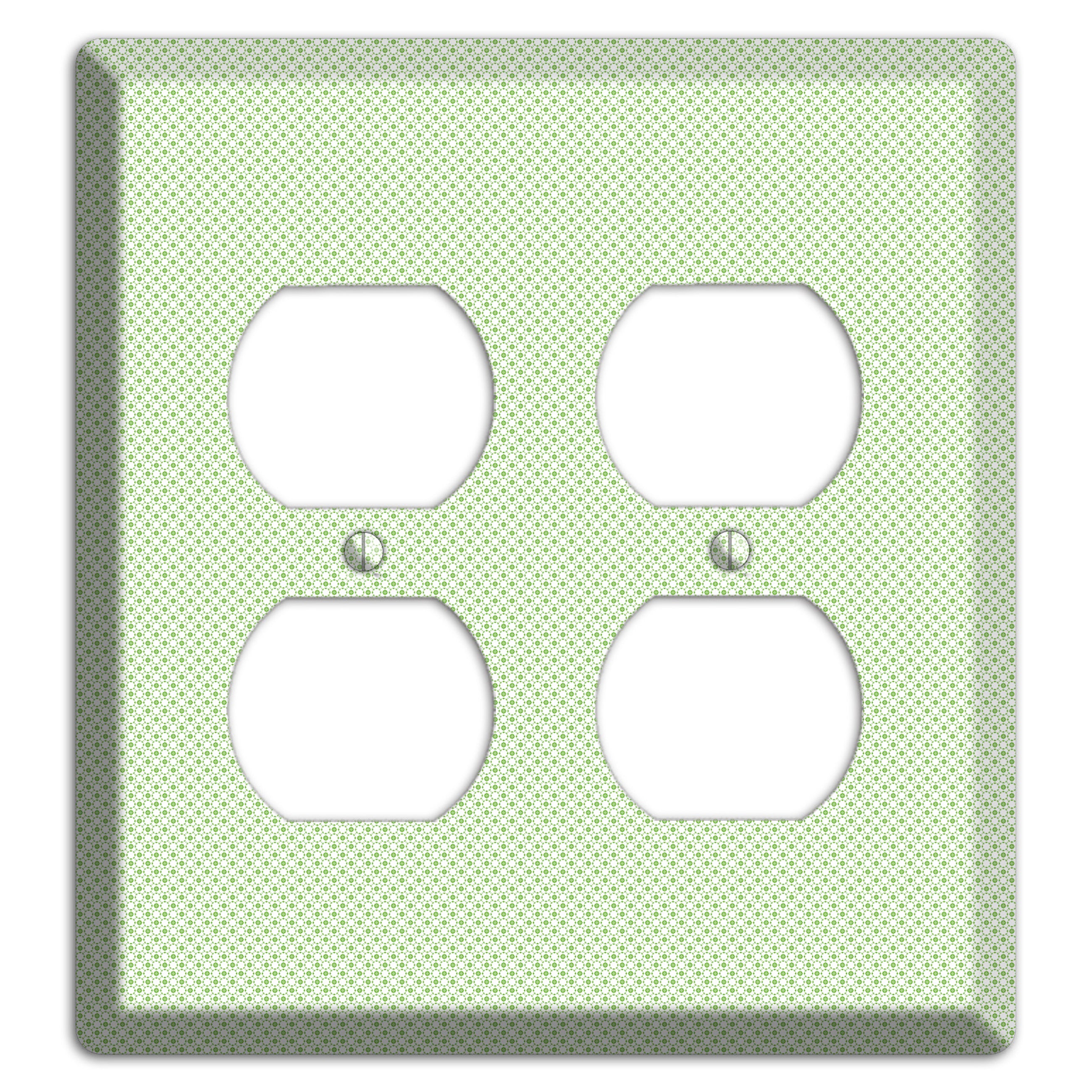 Light Green Tiny Geometric 2 Duplex Wallplate