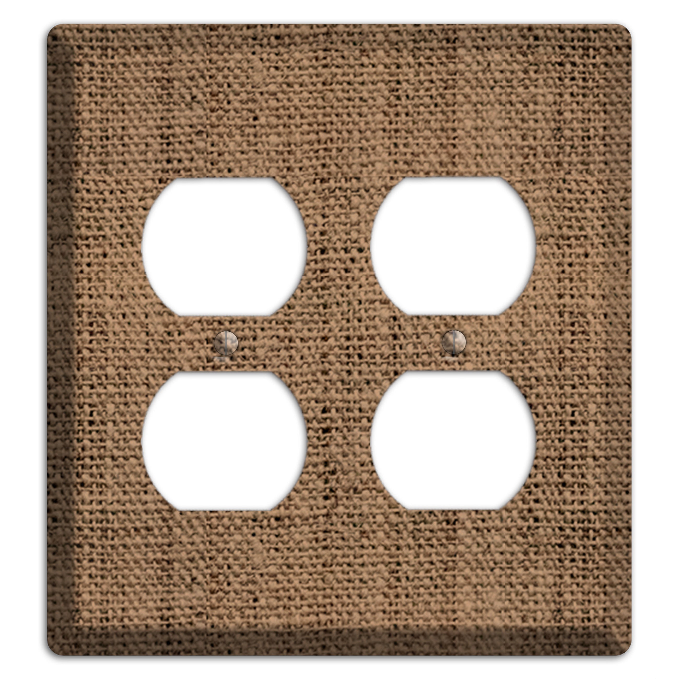 Beaver Burlap 2 Duplex Wallplate