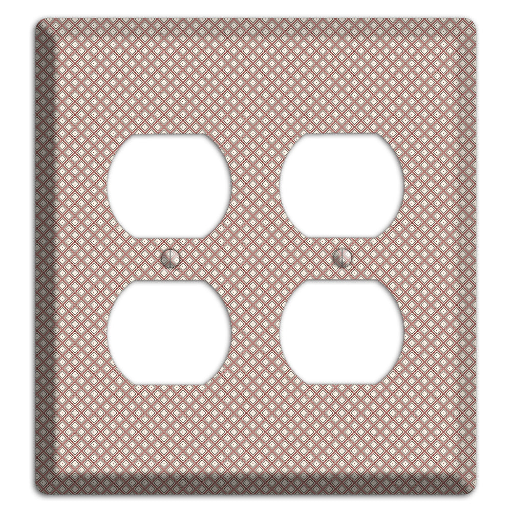Light Brown and Beige Diamonds 2 Duplex Wallplate