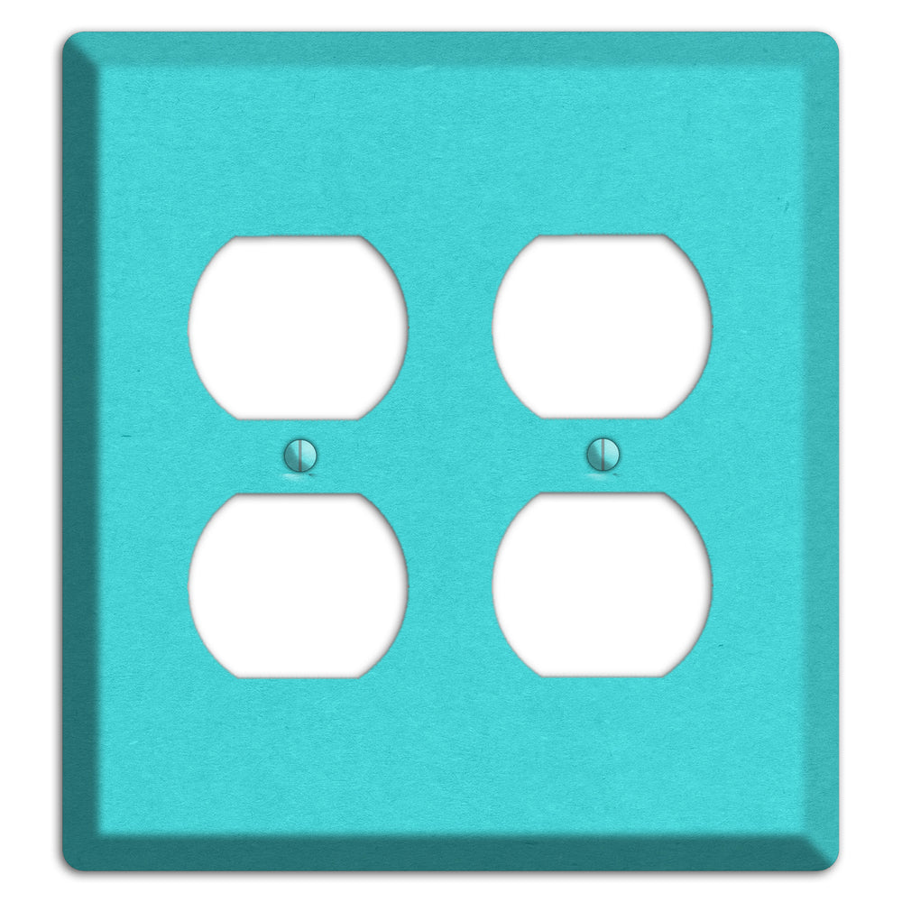 Turquoise Kraft 2 Duplex Wallplate