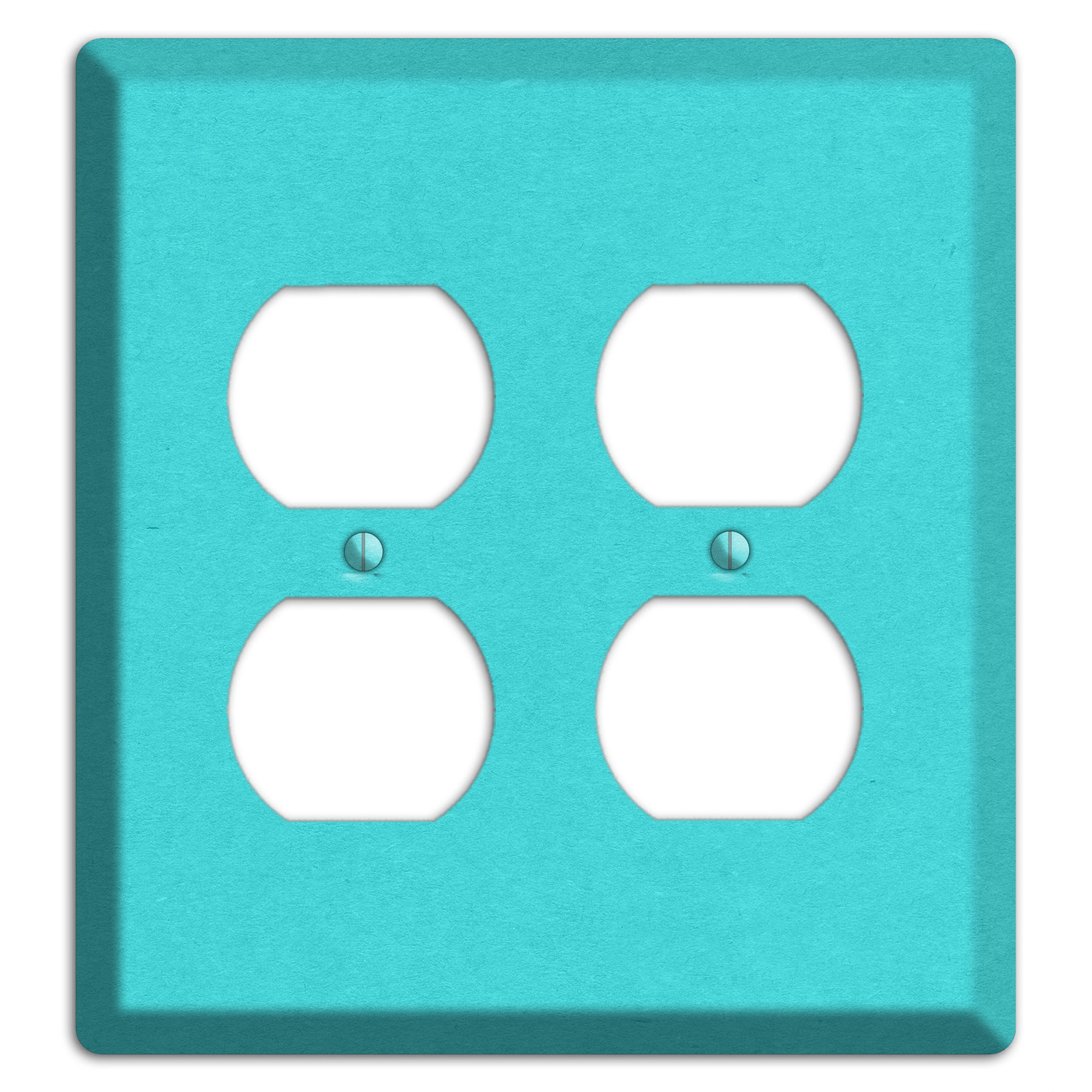 Turquoise Kraft 2 Duplex Wallplate