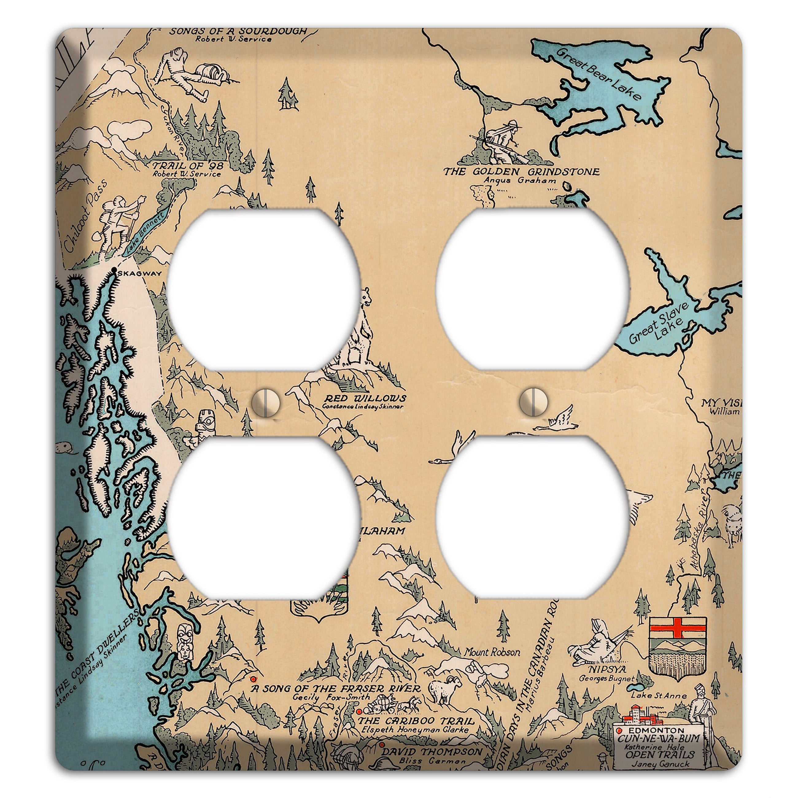 Map of Canada 2 Duplex Wallplate