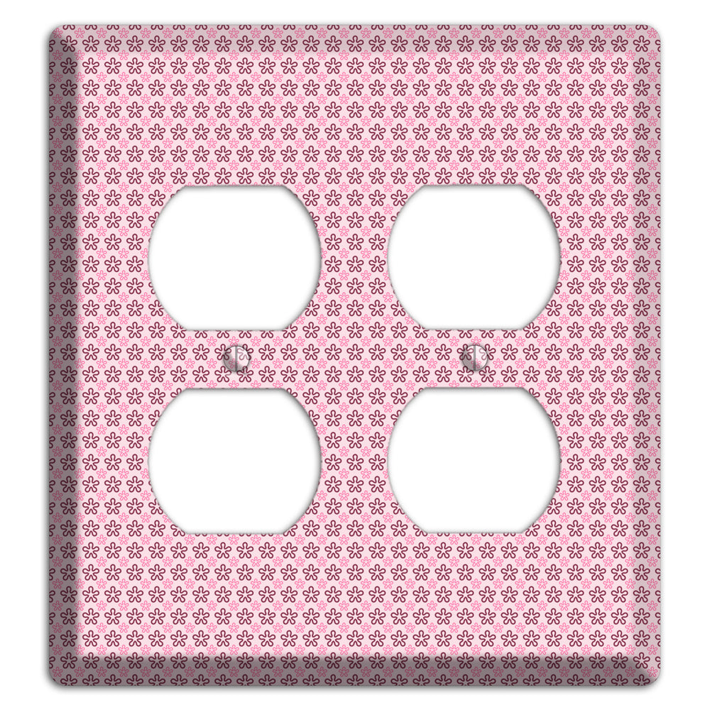 Pink Tiny Floral 2 Duplex Wallplate