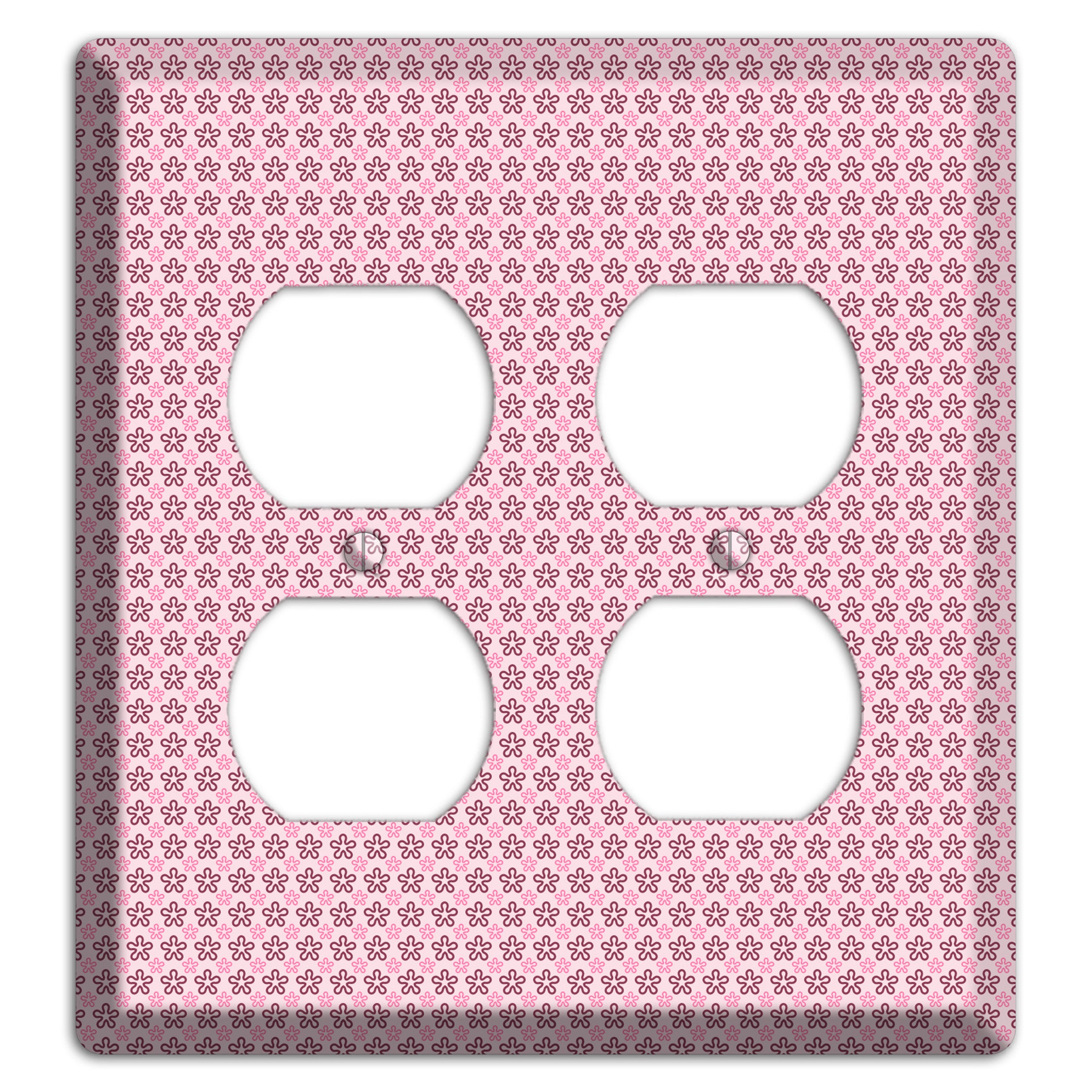 Pink Tiny Floral 2 Duplex Wallplate