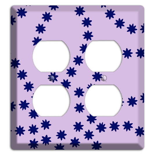 Lavender with Purple Constellation 2 Duplex Wallplate