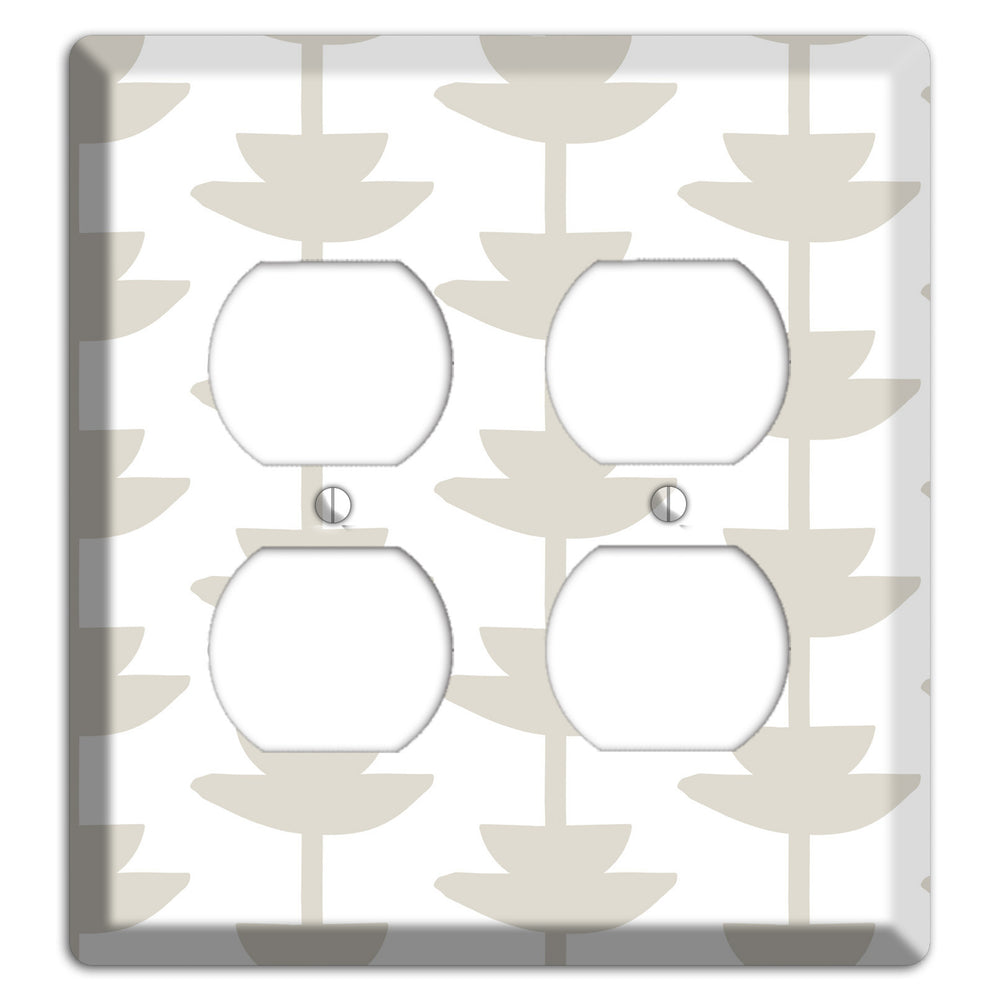 Simple Scandanavian Style P 2 Duplex Wallplate
