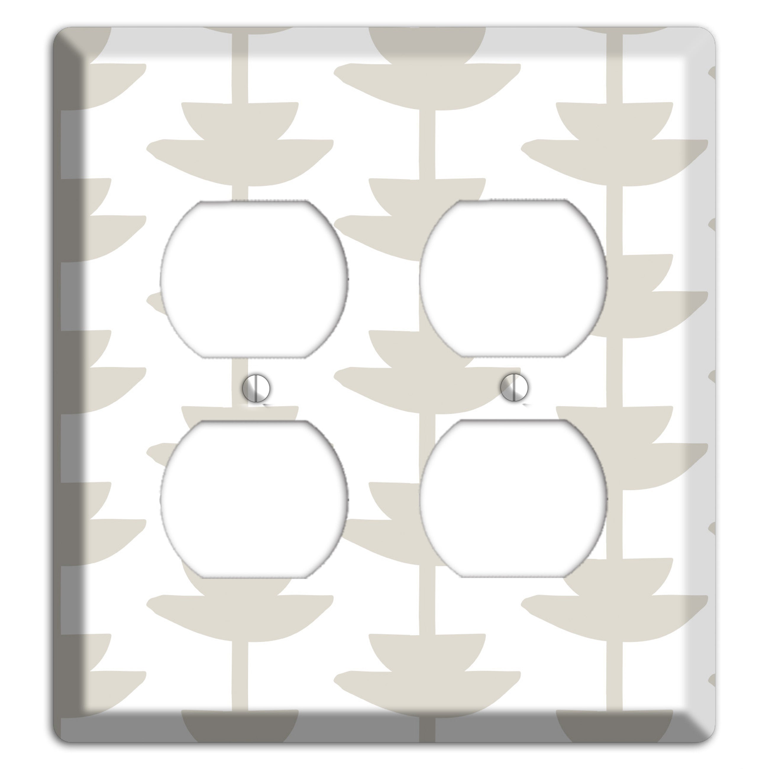 Simple Scandanavian Style P 2 Duplex Wallplate