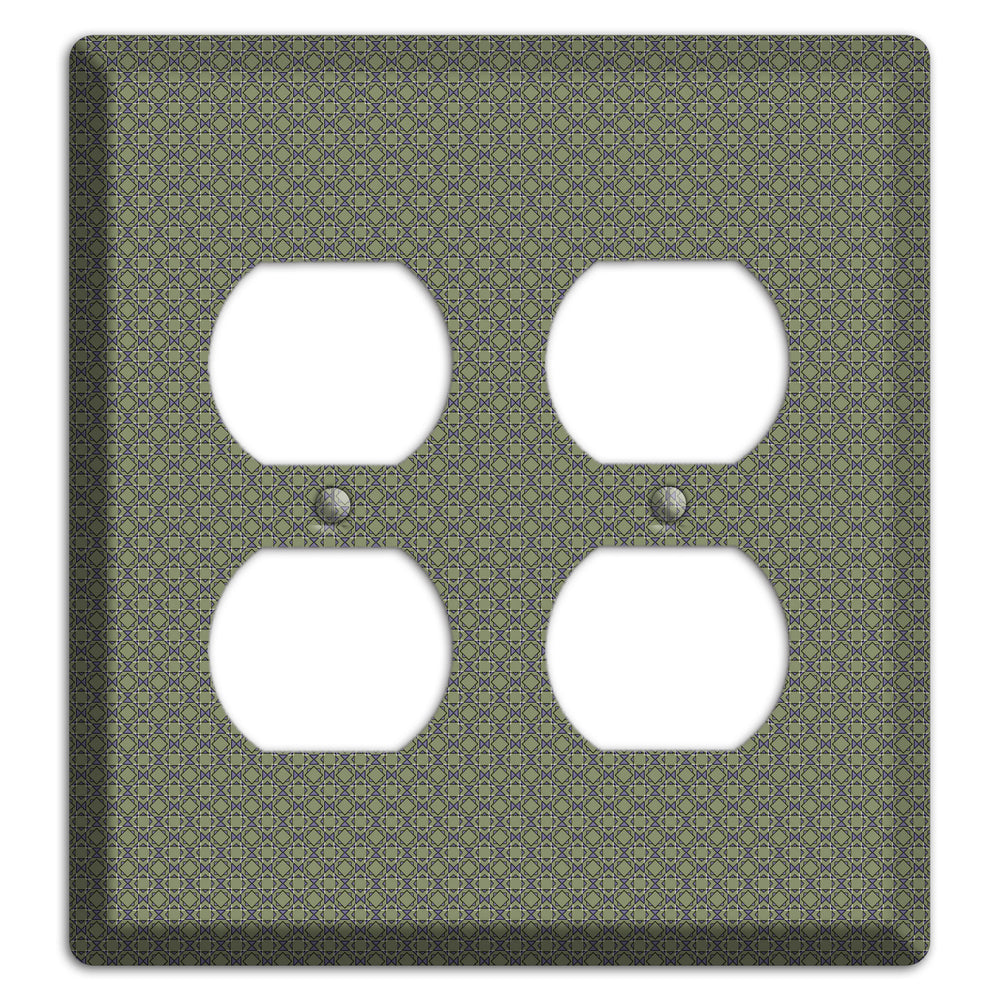 Multi Olive Foulard 2 Duplex Wallplate