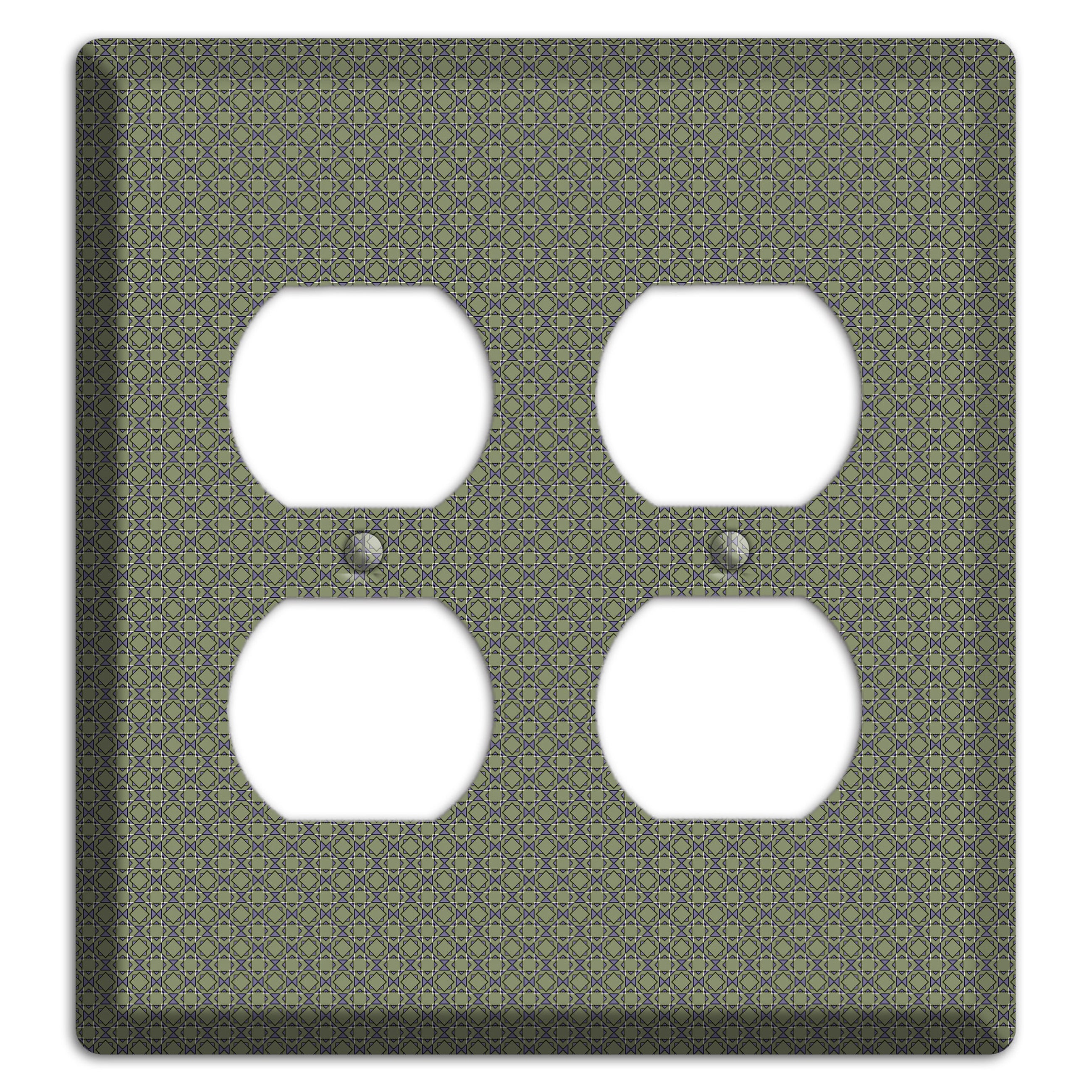 Multi Olive Foulard 2 Duplex Wallplate